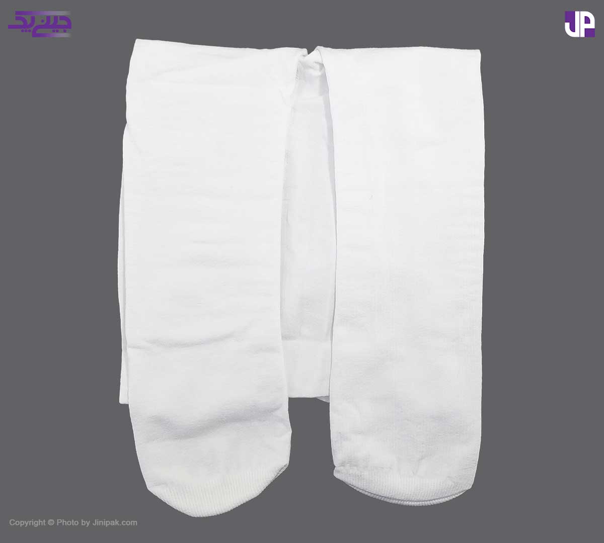جوراب شلواری دخترانه ساپورت طرح سفید ساده