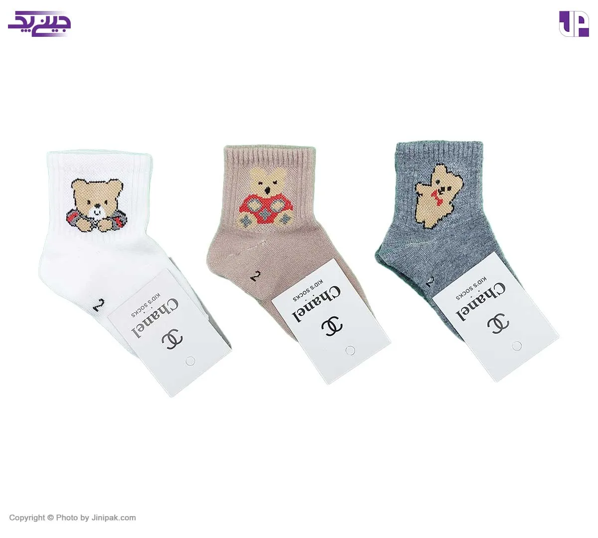 جوراب مچی نخی بچگانه ۲ سال طرح خرس تدی