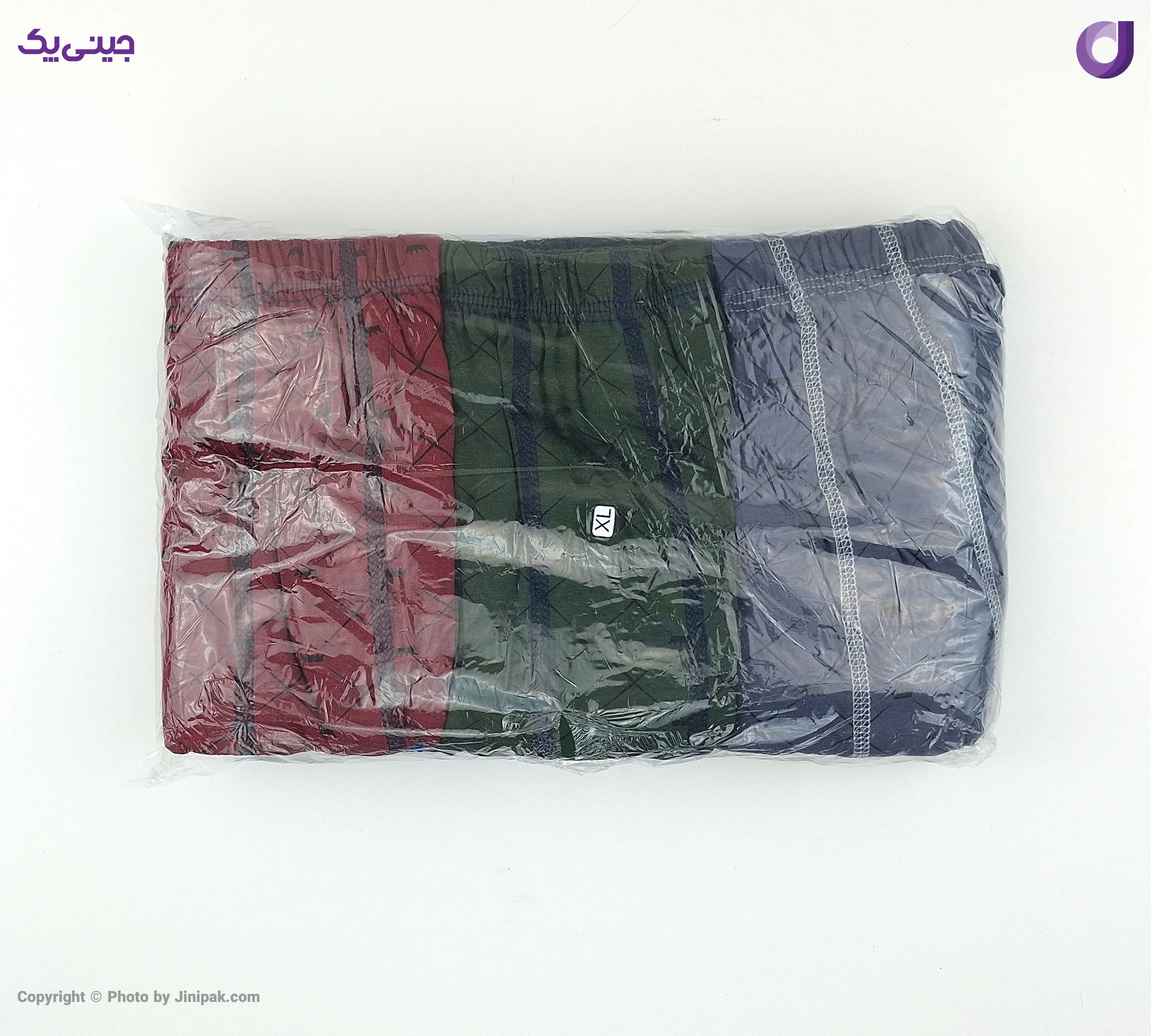 شورت پادار مردانه نخی طرح دار رنگی
