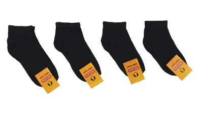 جوراب نیم ساق نخی بچگانه 3 تا 6 طرح مشکی ساده