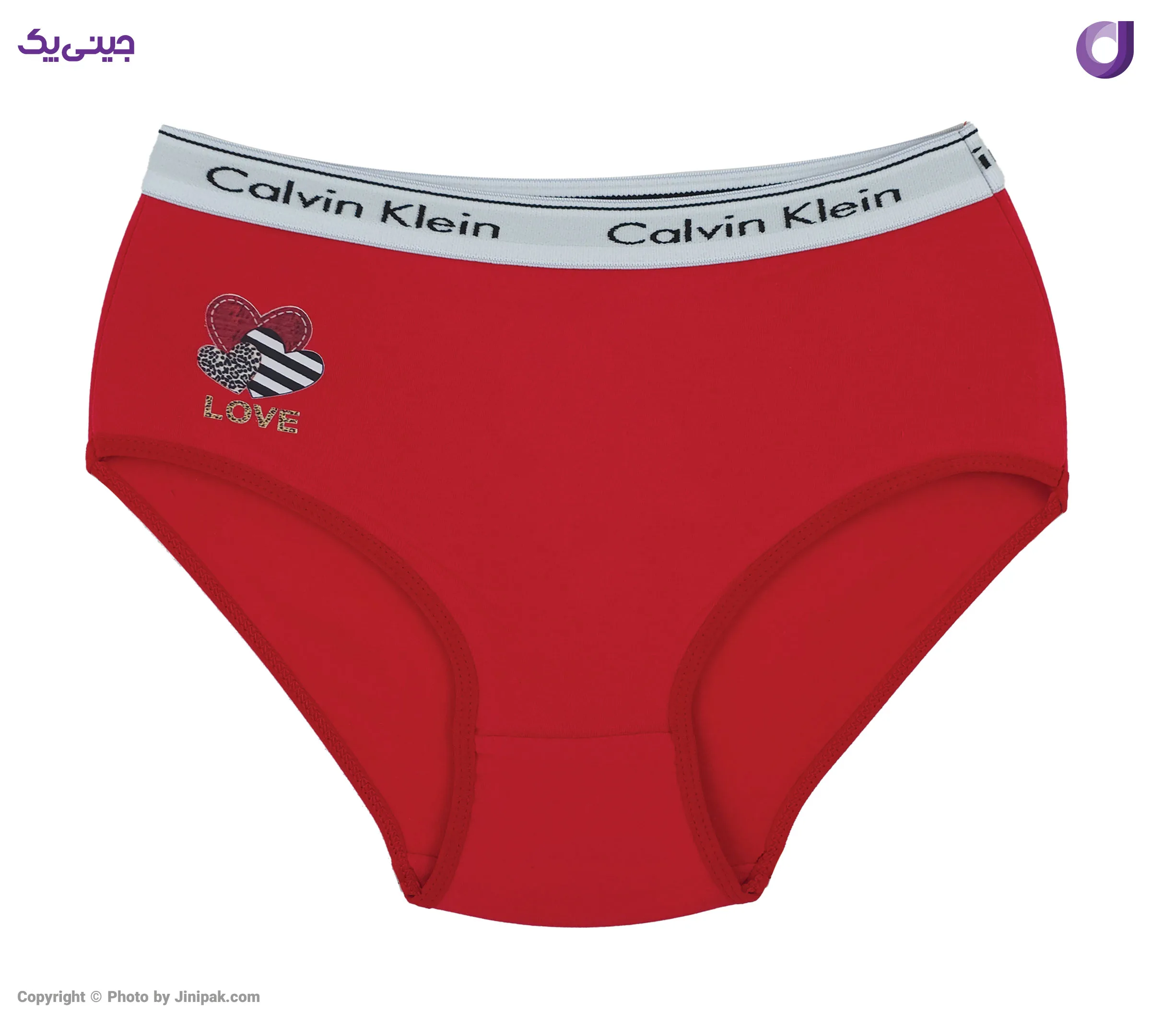 شورت اسلیپ نخ پنبه زنانه رنگی جلو چاپ کلوین کلاین فیری سایز