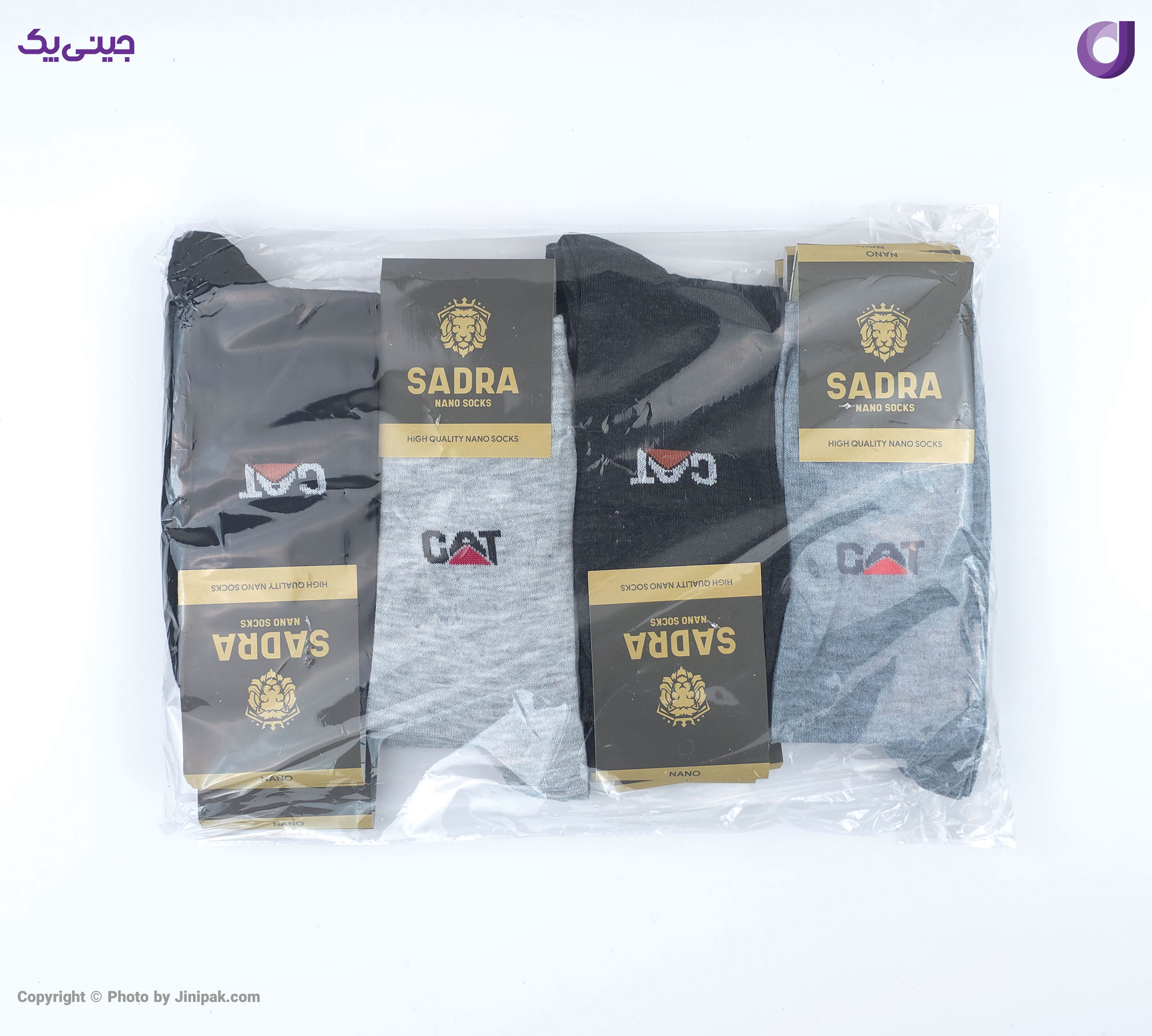 جوراب نخی ساق بلند مردانه طرح کاترپیلار