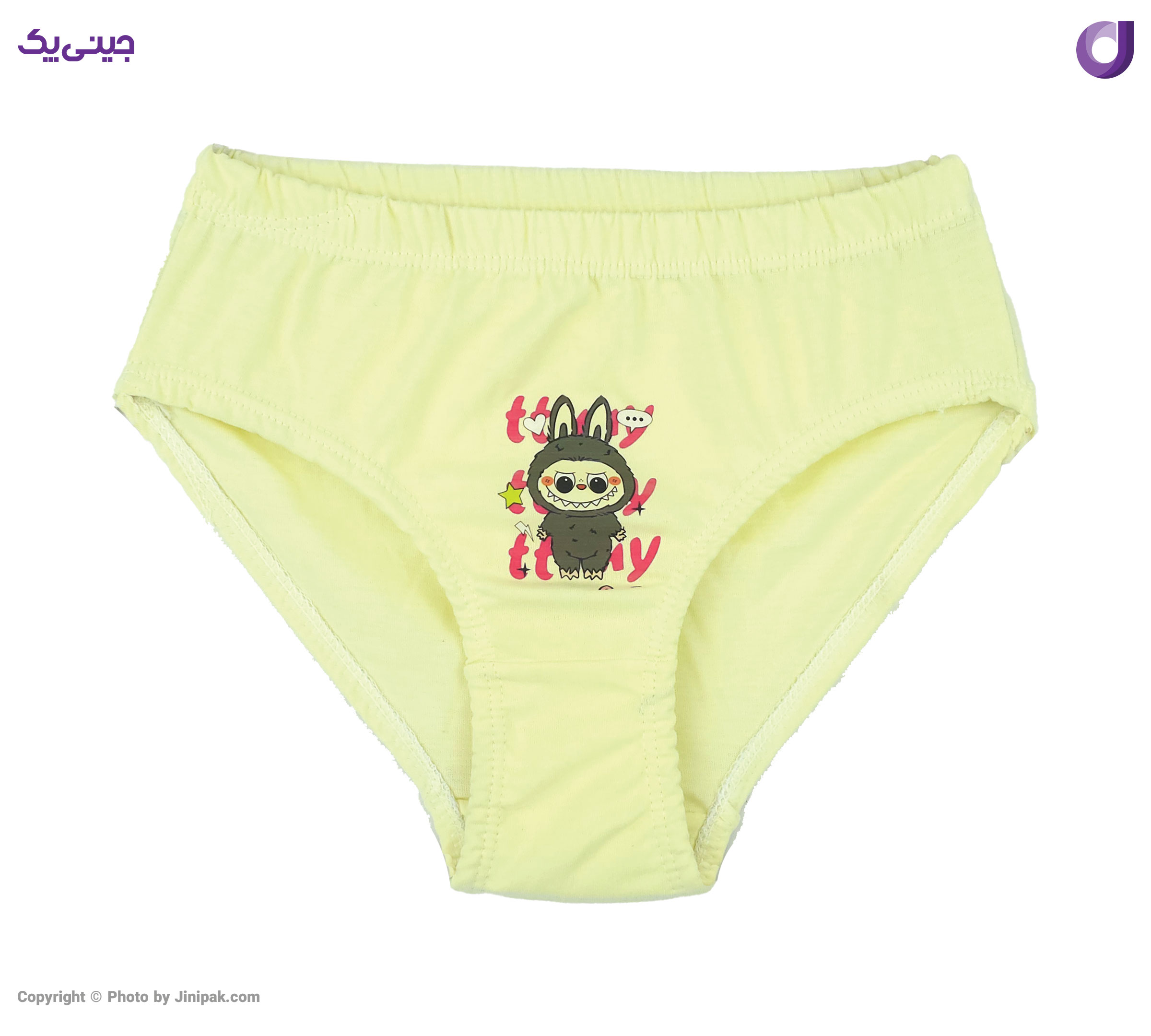 شورت اسلیپ نخ پنبه دخترانه جلو چاپ طرح  لبوبو