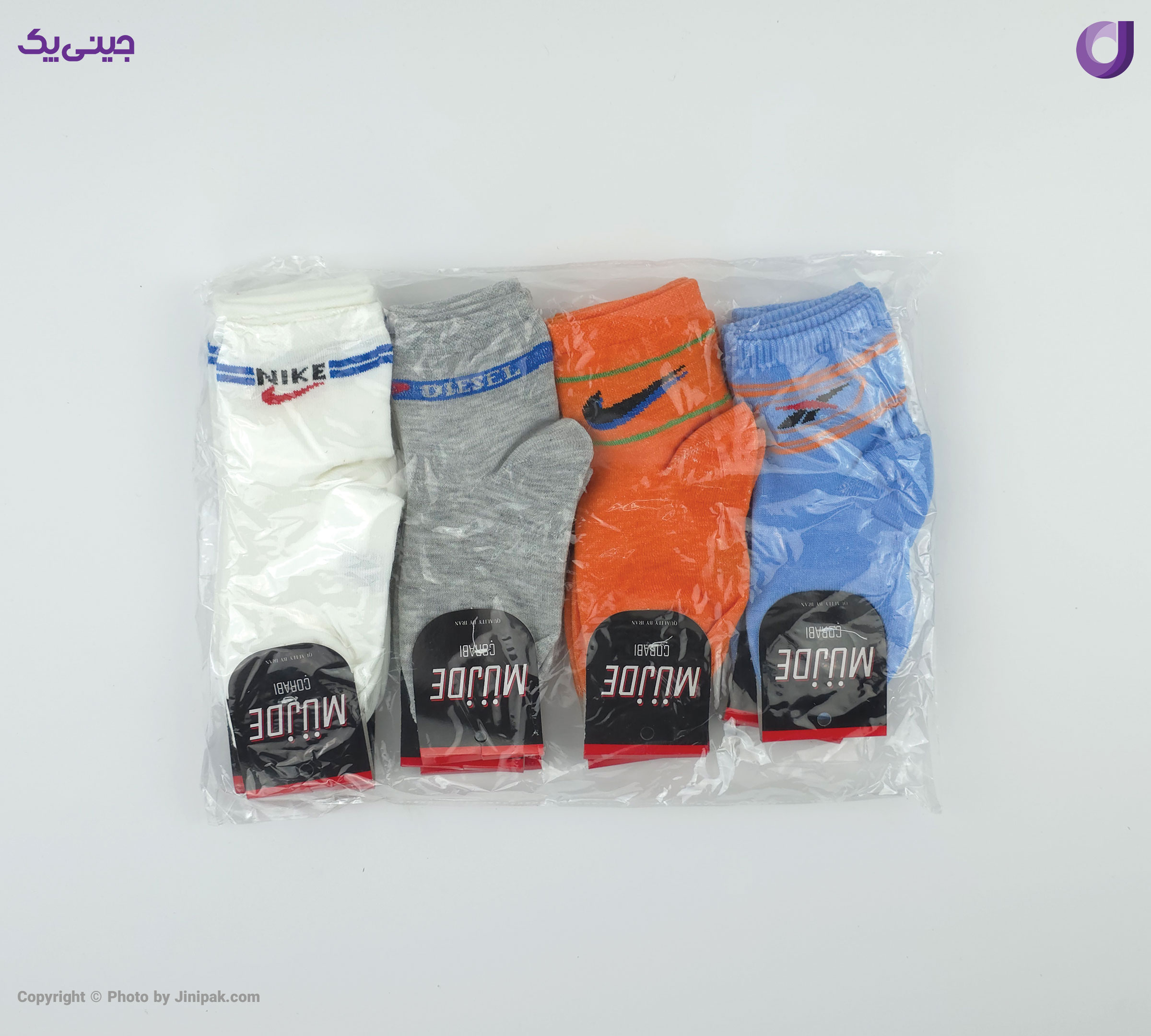 جوراب ساقدار نخی بچگانه 3 تا 6 طرح اسپرت ورزشی