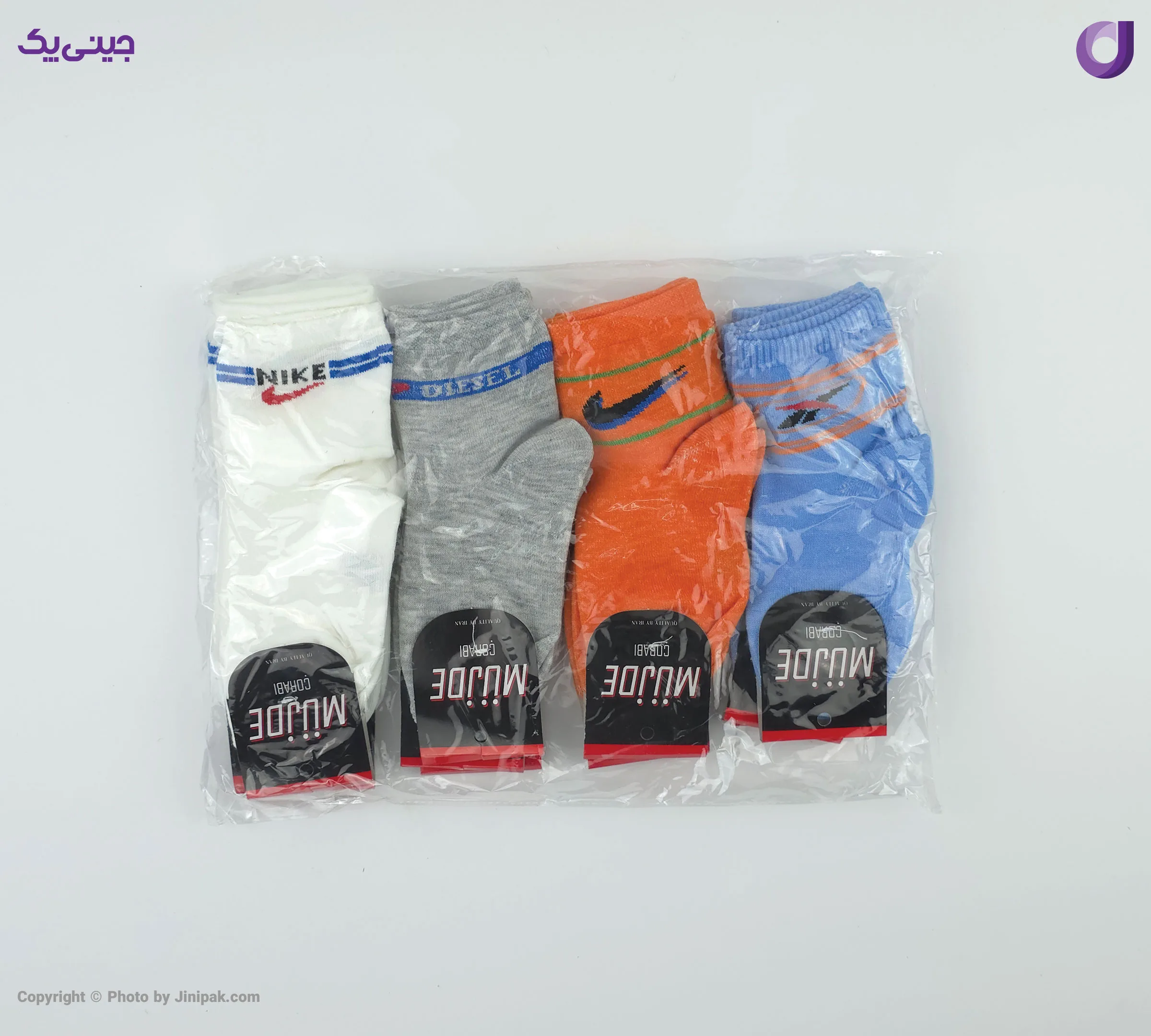 جوراب ساقدار نخی بچگانه 3 تا 6 طرح اسپرت ورزشی