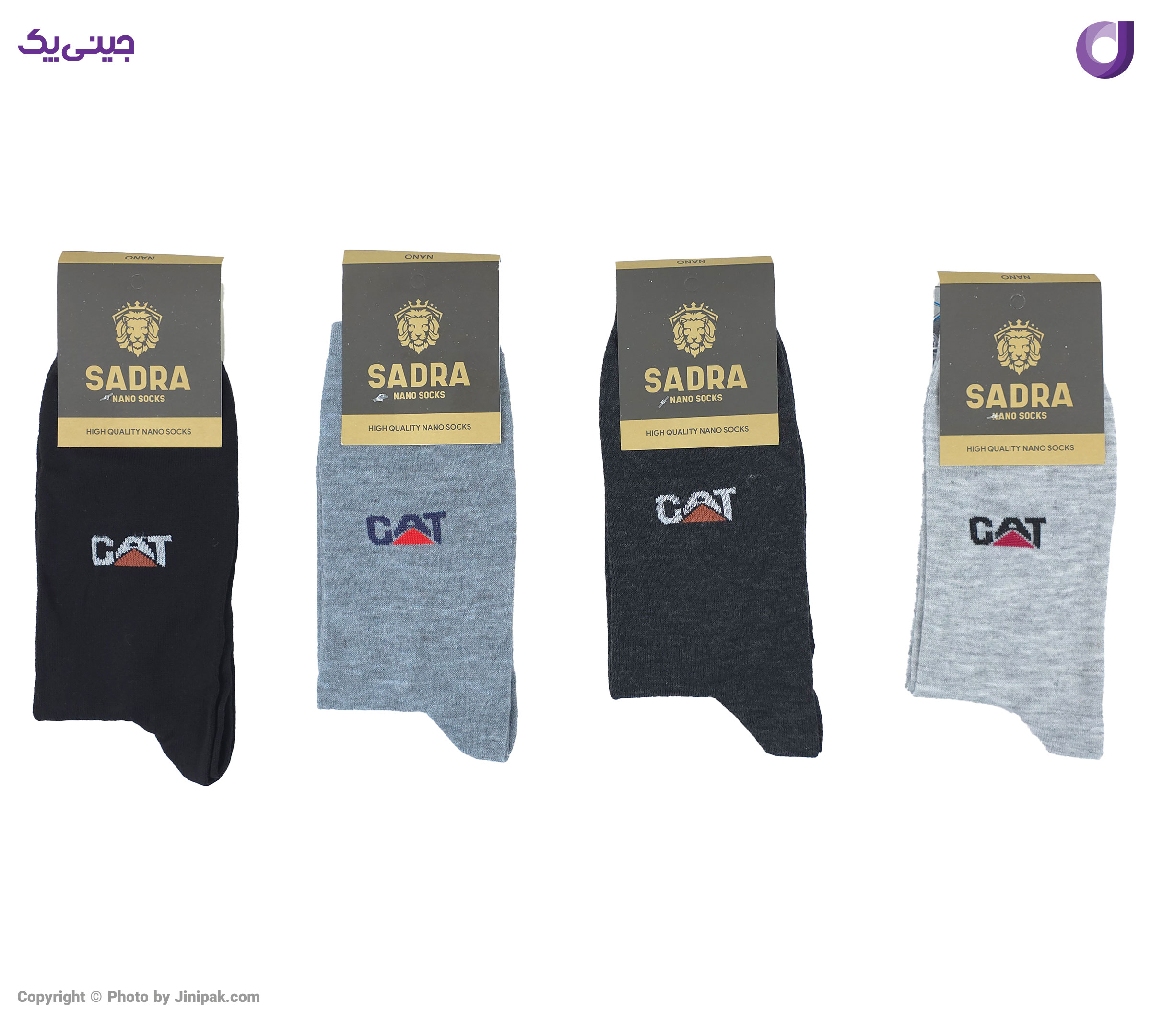 جوراب نخی ساق بلند مردانه طرح کاترپیلار