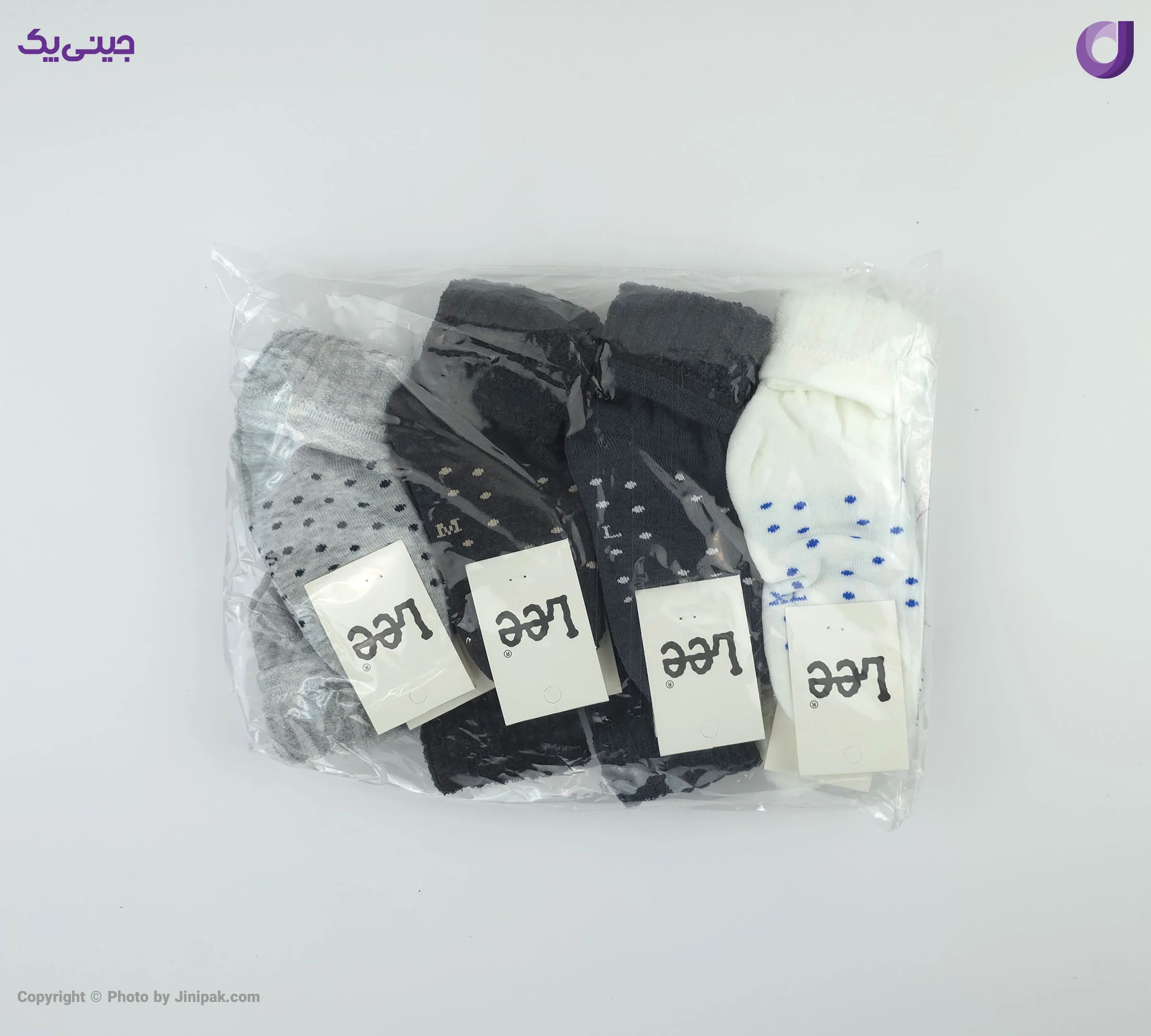 جوراب ساقدار حوله ای زمستانی بچگانه 3 تا 6 طرح رنگی خالدار