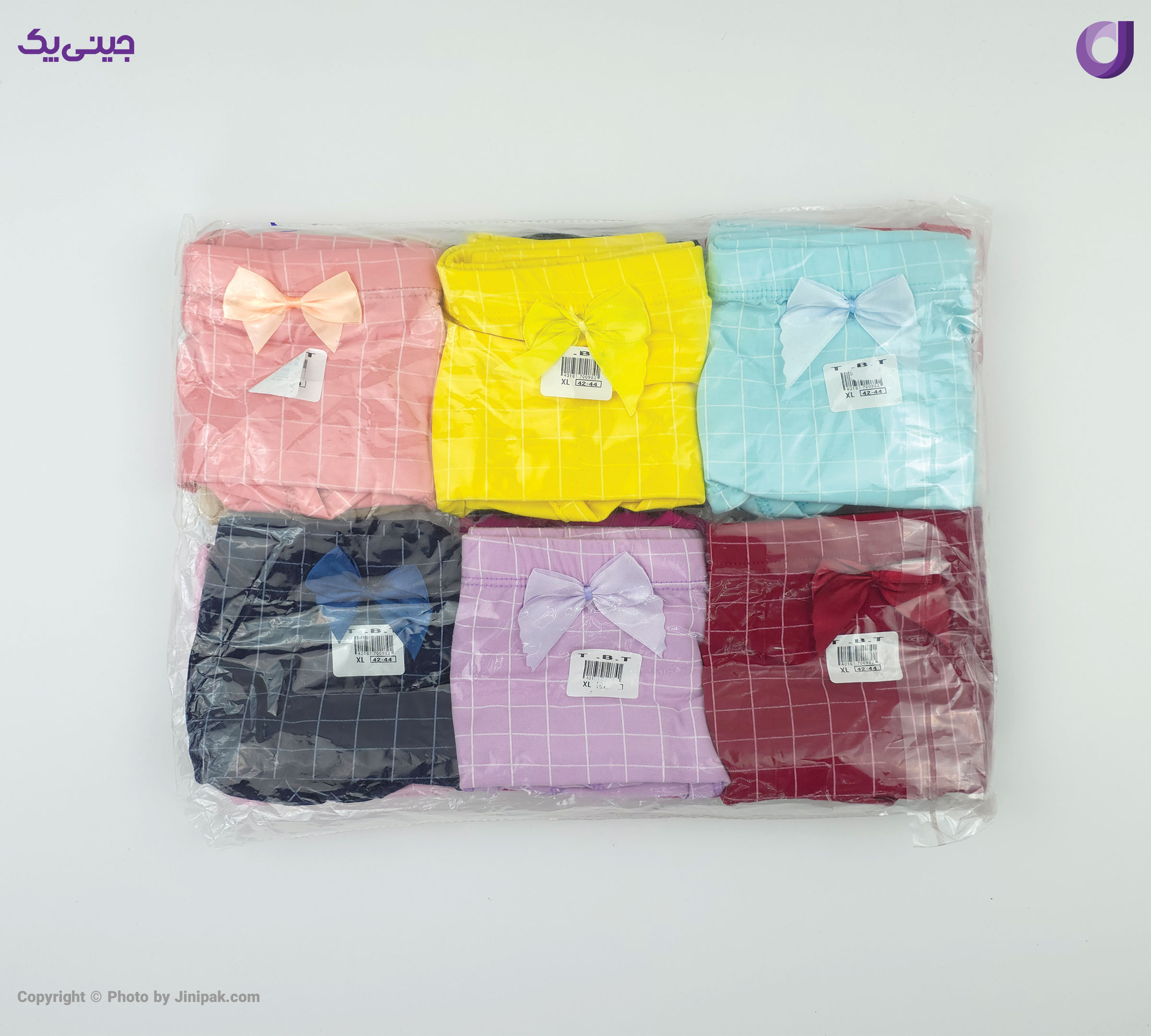 شورت اسلیپ زنانه نخ پنبه اعلا 12 رنگ طرح چهارخانه