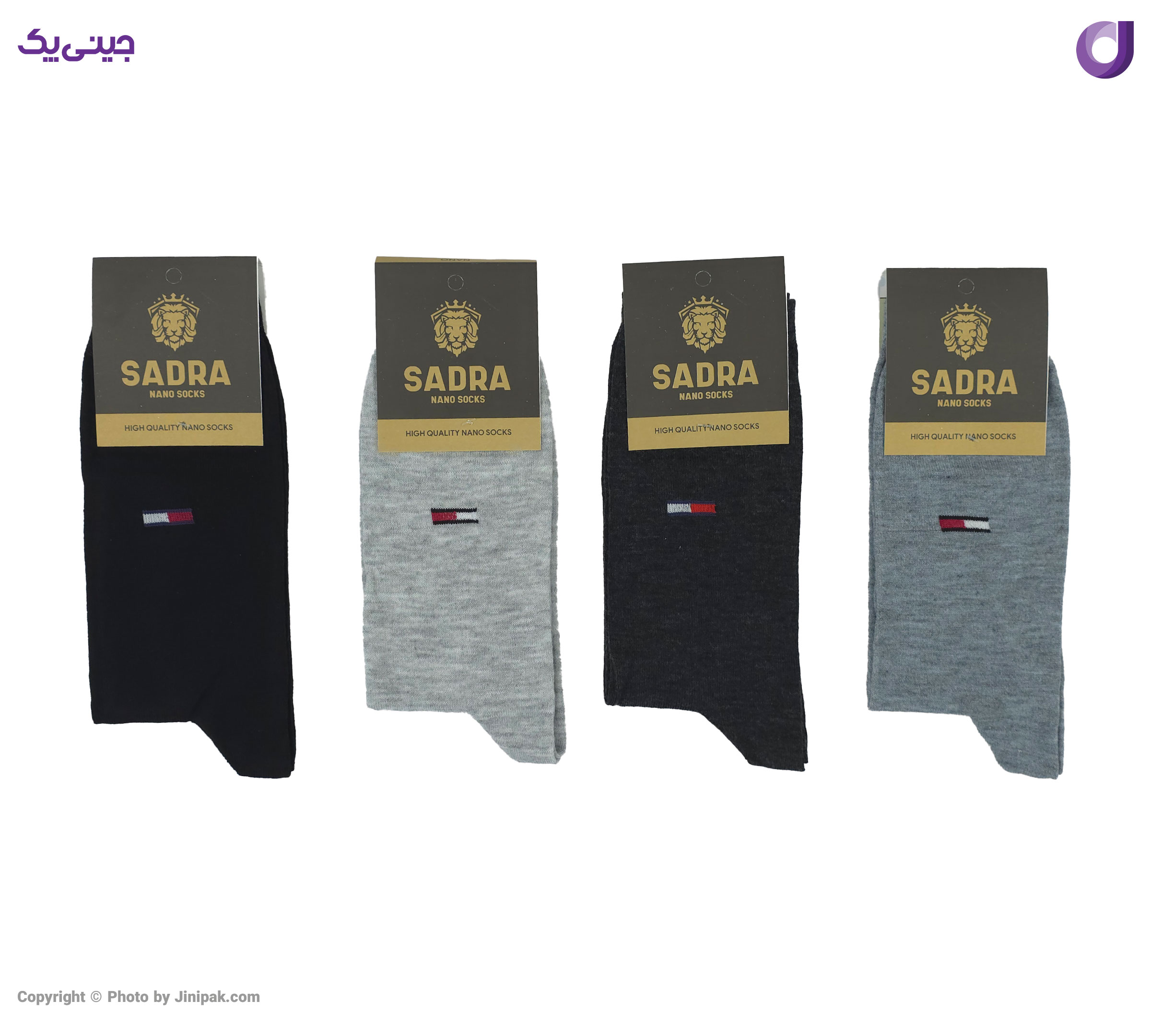 جوراب کامپیوتری نخی ساق بلند مردانه طرح تامی