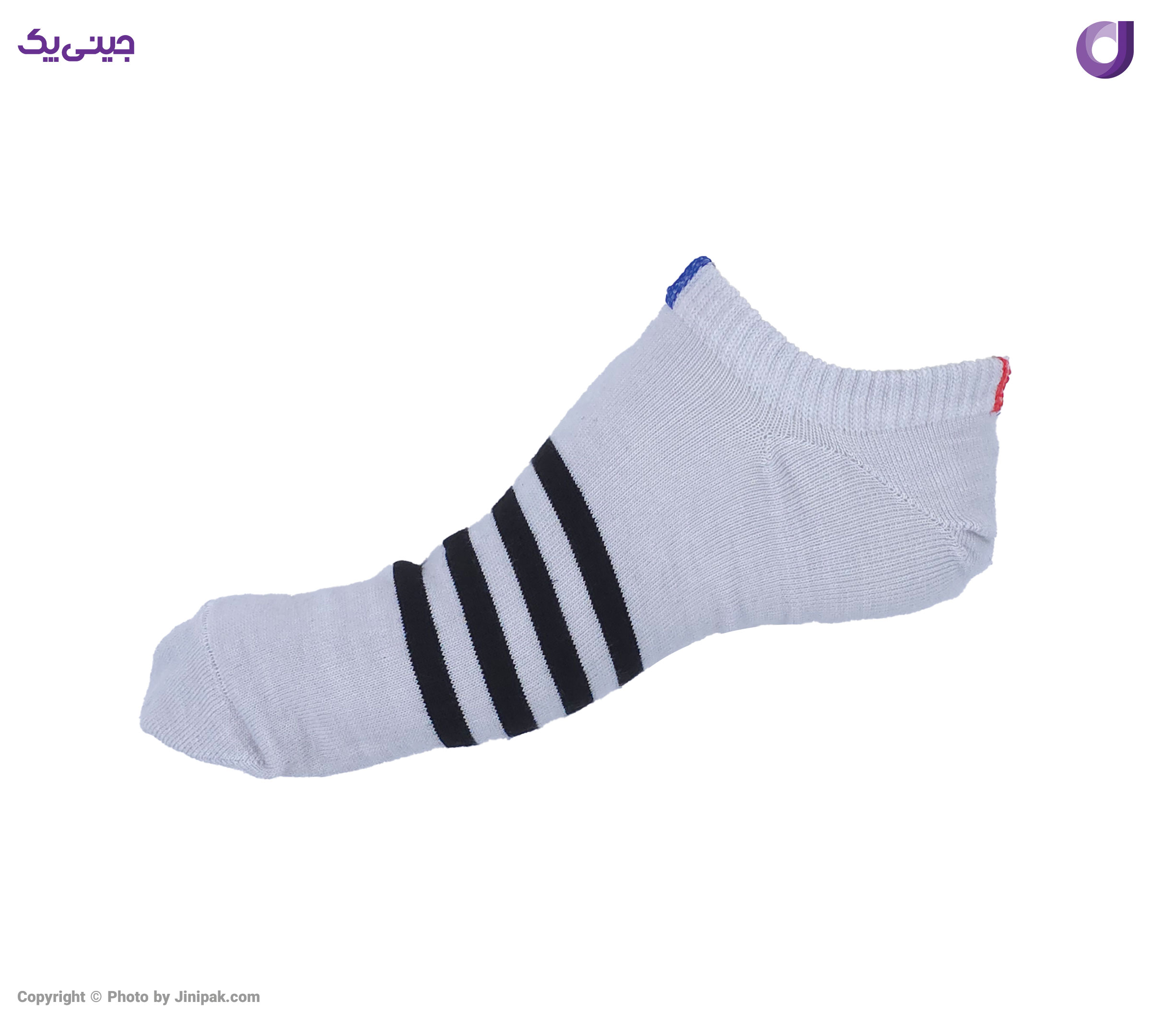 جوراب کتونی نخی زنانه و مردانه طرح خط دار