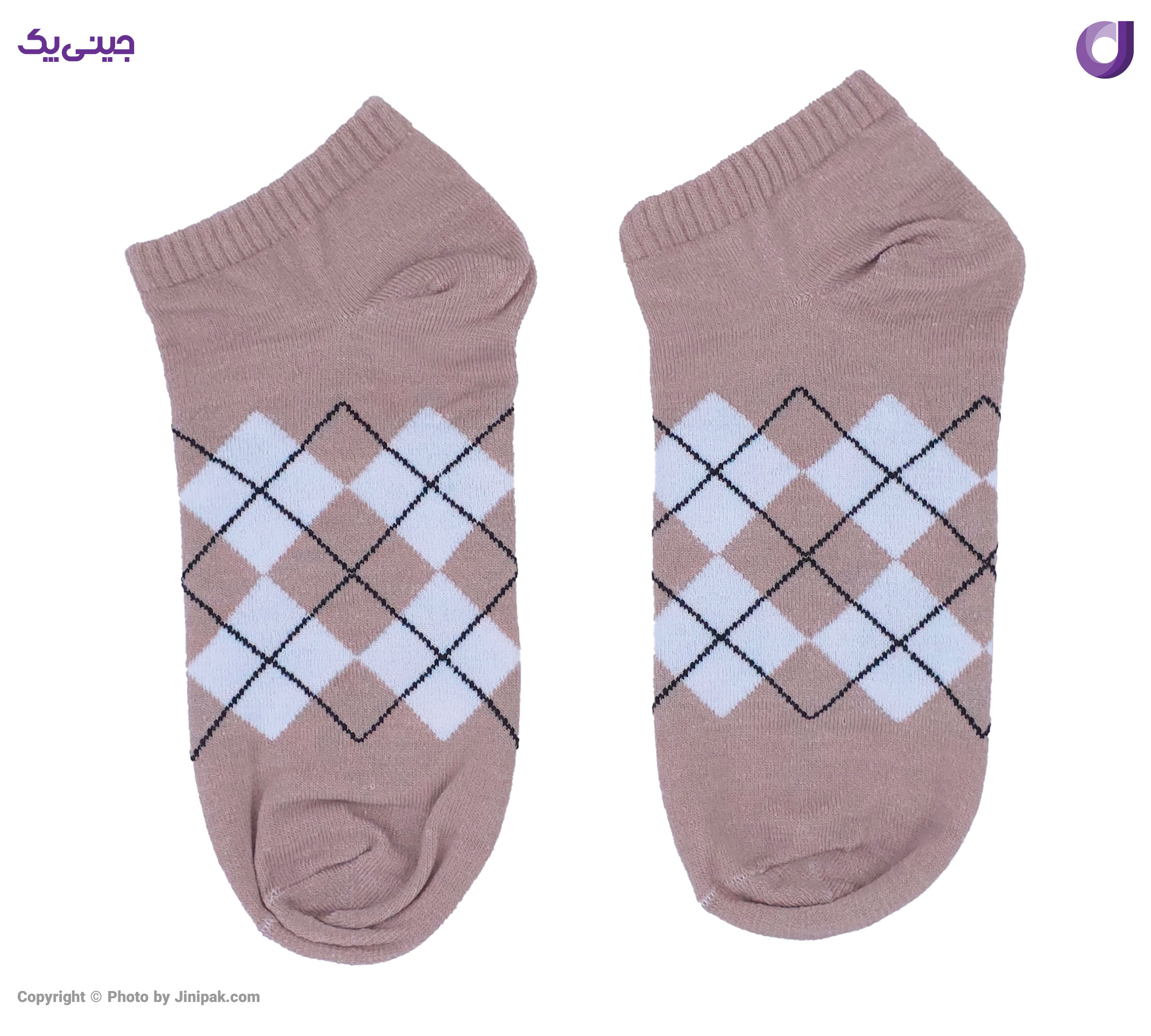 جوراب مچی نخی زنانه طرح اسکاچ