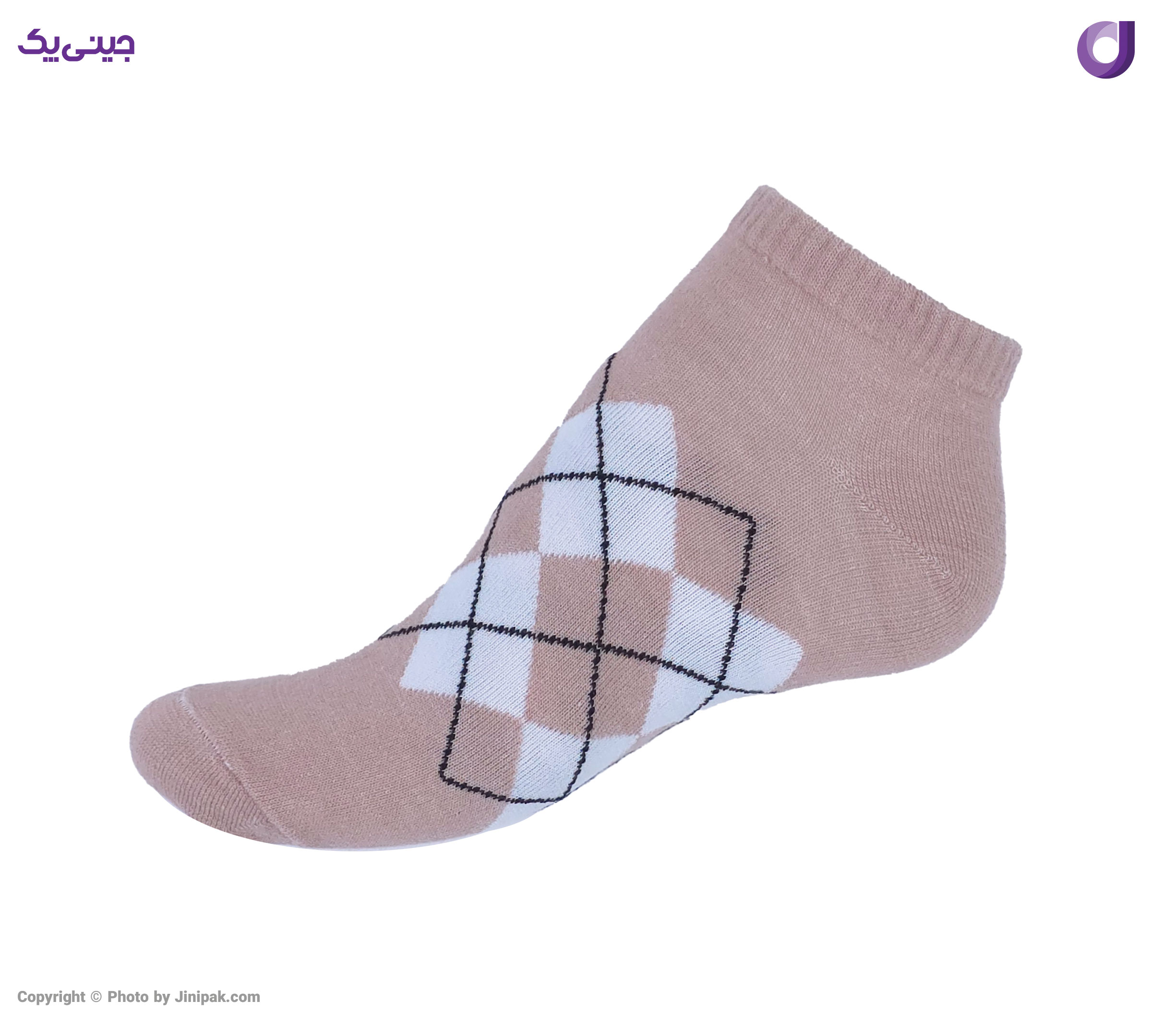 جوراب مچی نخی زنانه طرح اسکاچ