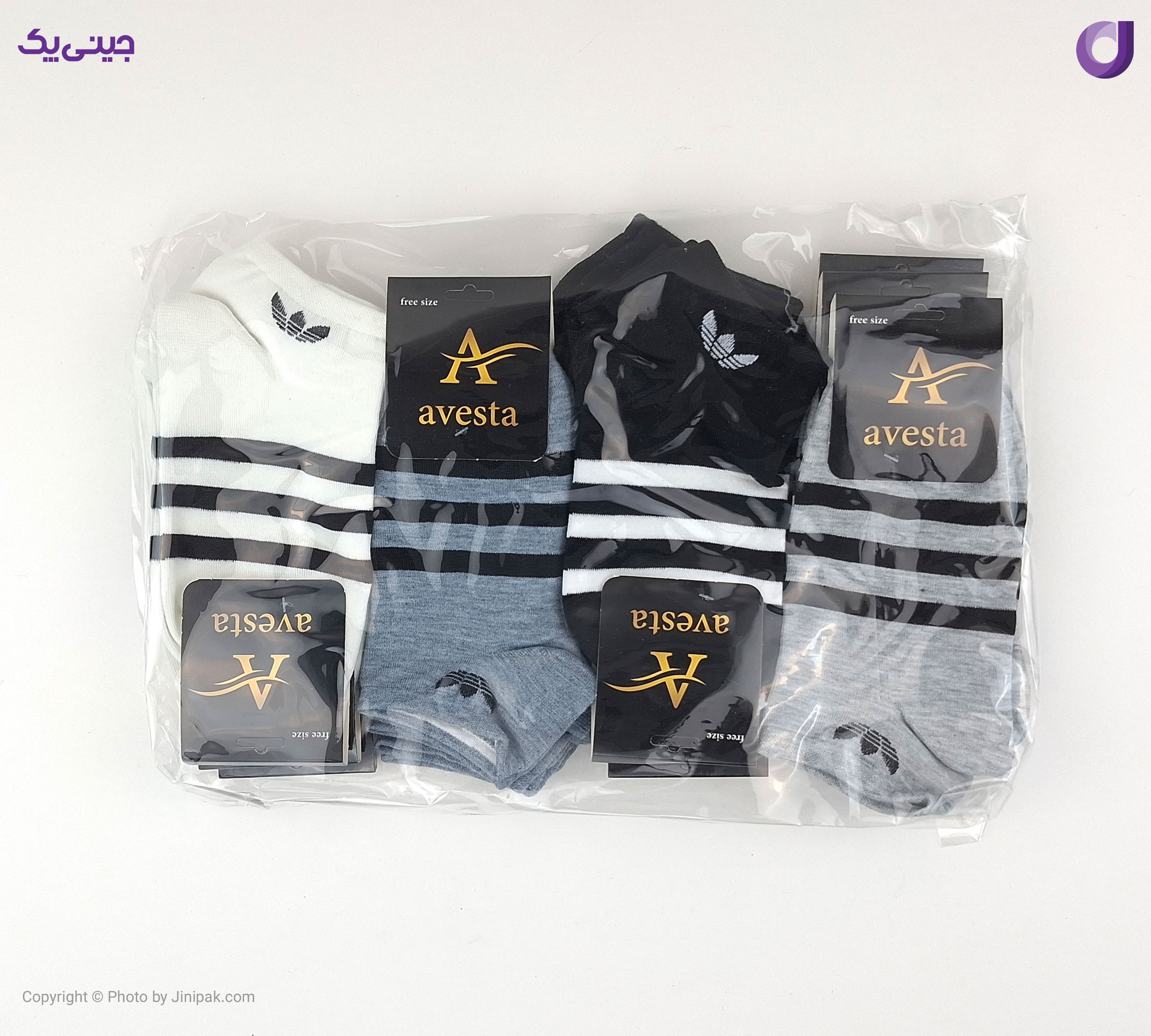 جوراب نخی مچی اسپرت زنانه و مردانه طرح آدیداس سه خط