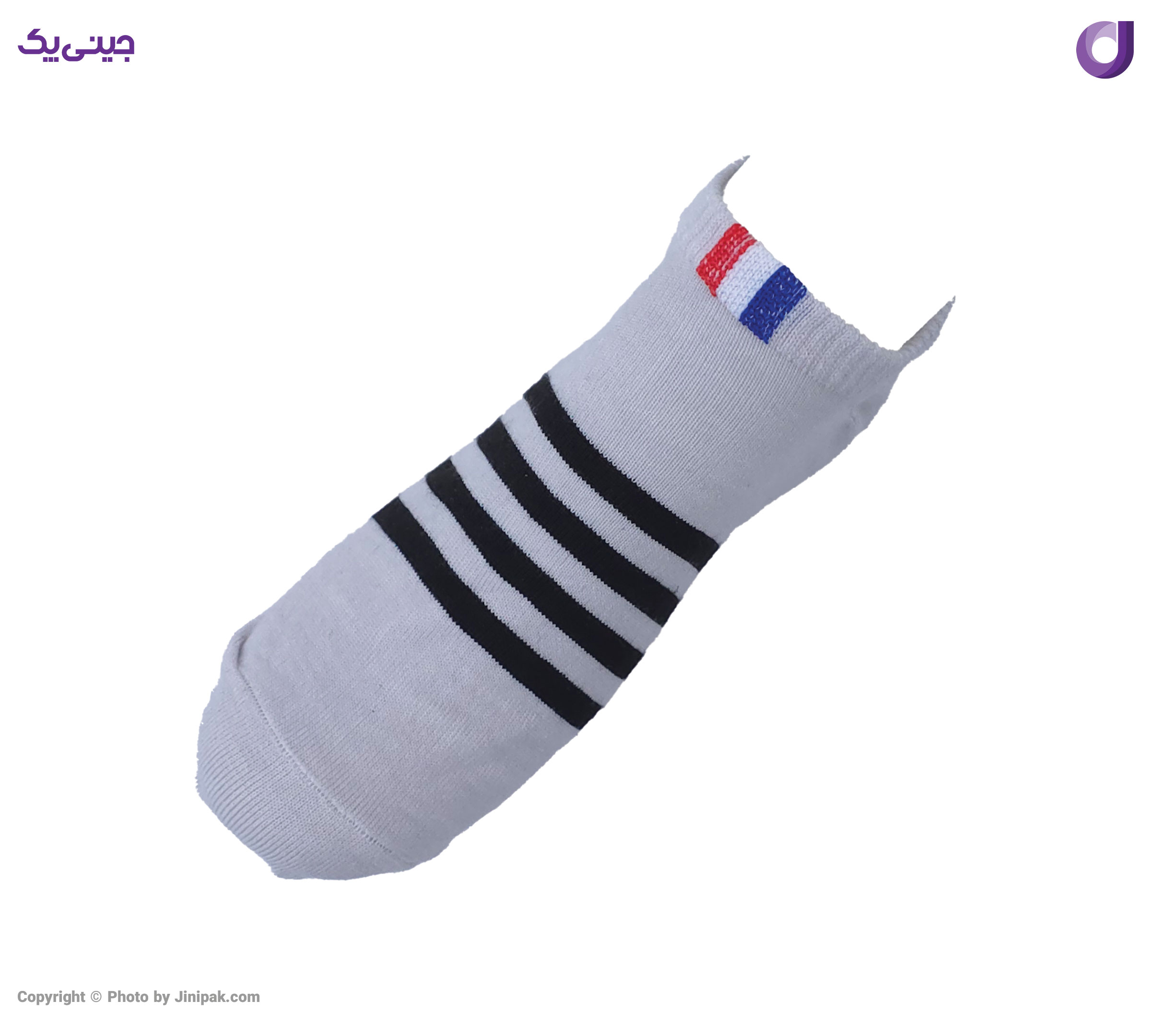 جوراب کتونی نخی زنانه و مردانه طرح خط دار