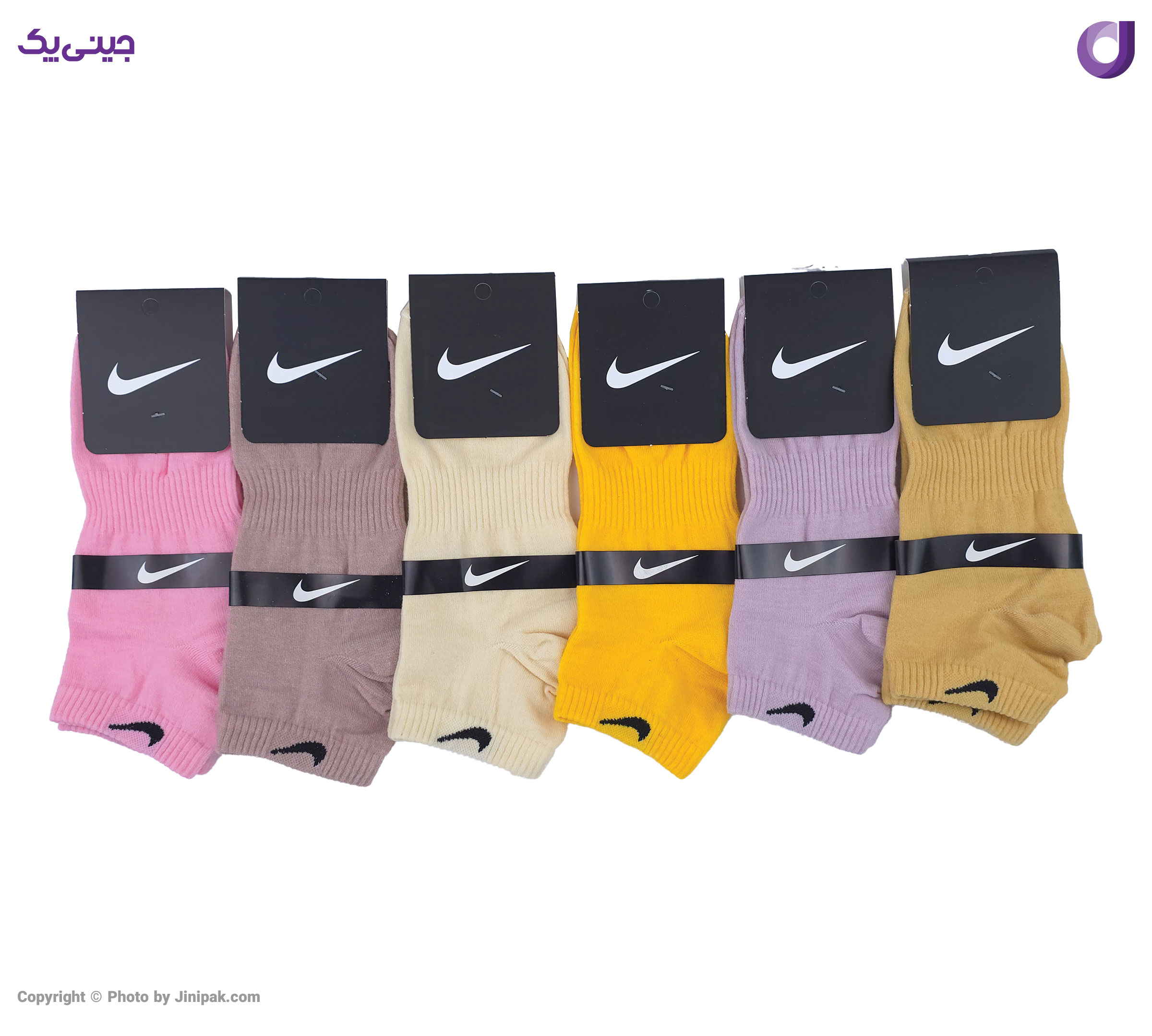 جوراب مچی نخی زنانه و مردانه اعلا 12 رنگ طرح نایک