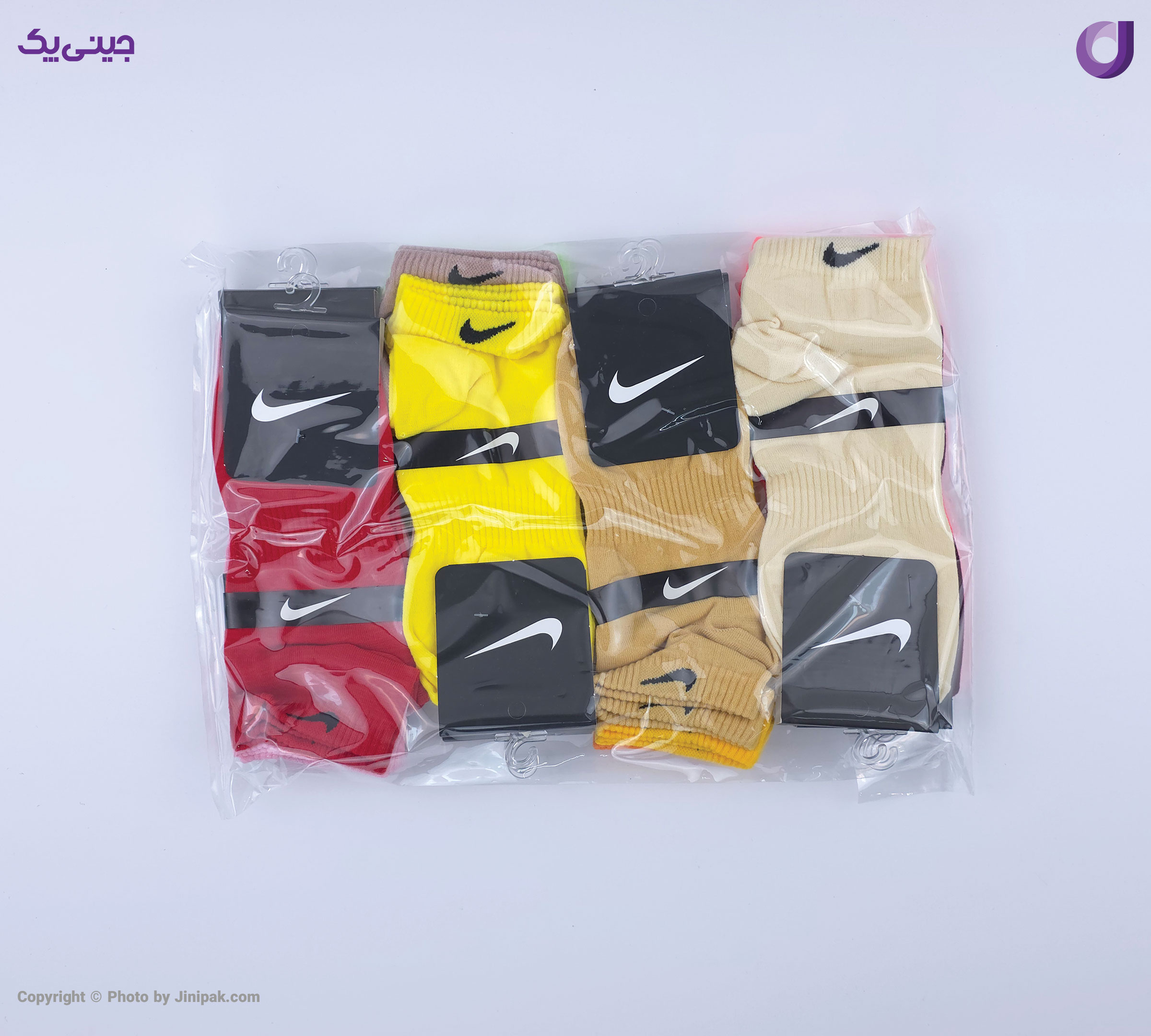 جوراب مچی نخی زنانه و مردانه اعلا 12 رنگ طرح نایک