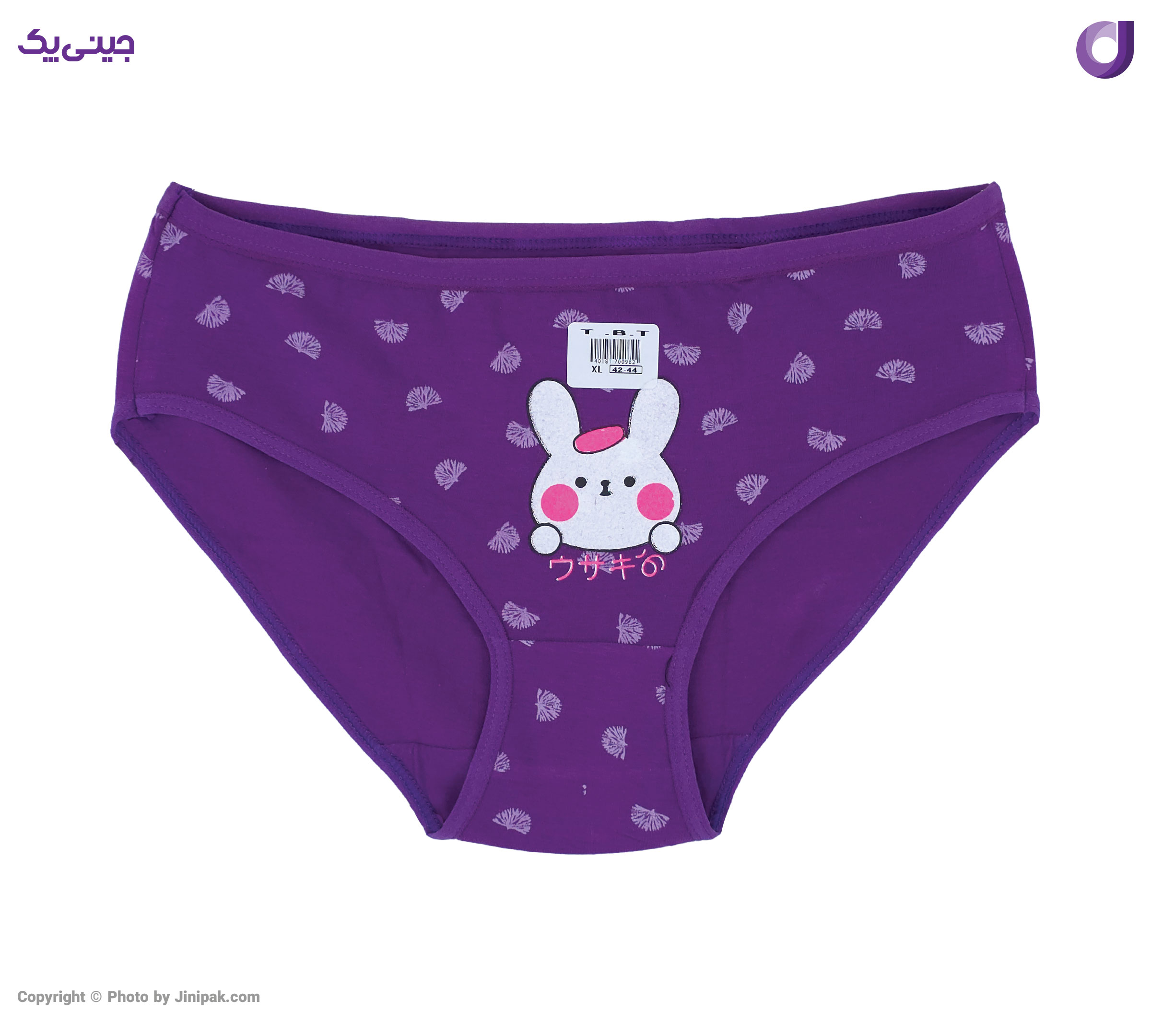 شورت اسلیپ زنانه نخ پنبه 6 طرح خرگوش بنفش