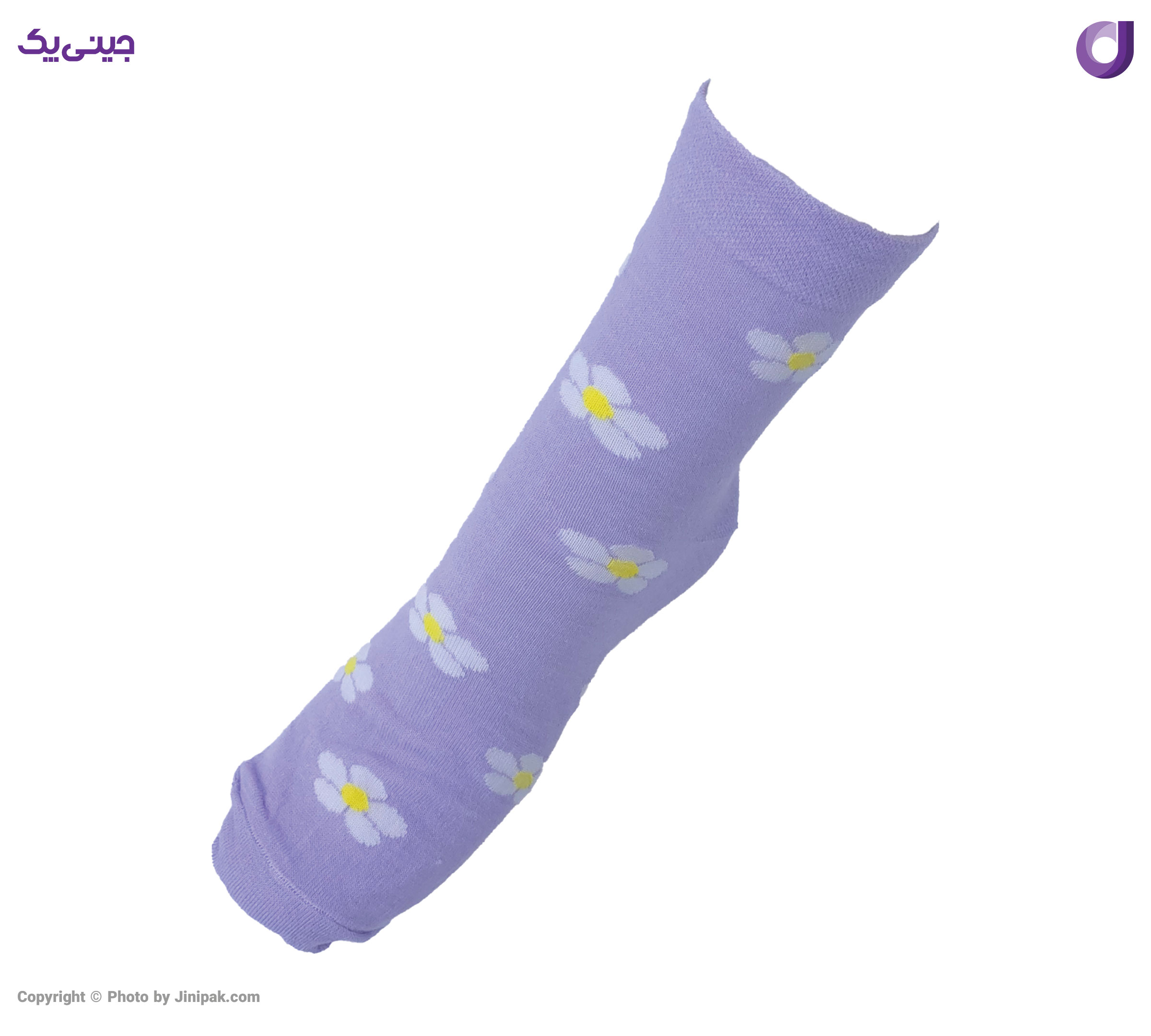 جوراب فانتزی نخی زنانه نیم ساق اعلا طرح گل