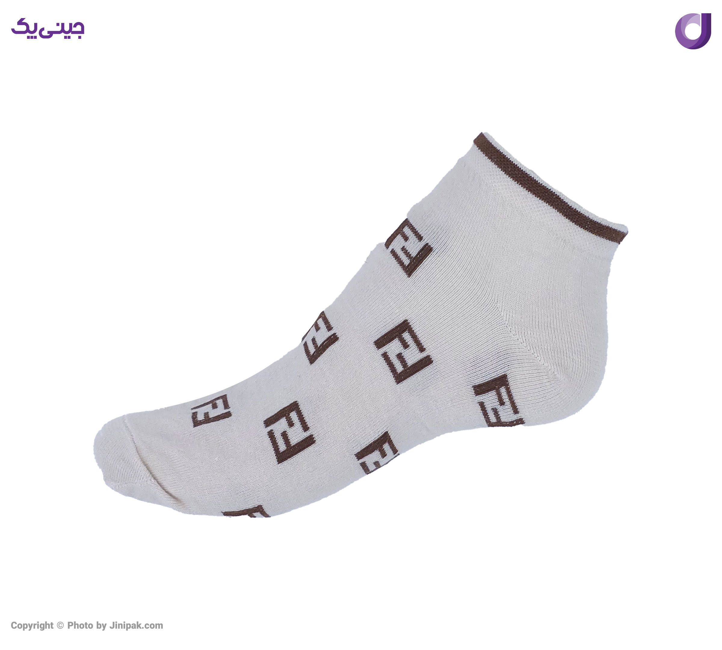 جوراب مچی نخی زنانه طرح فندی