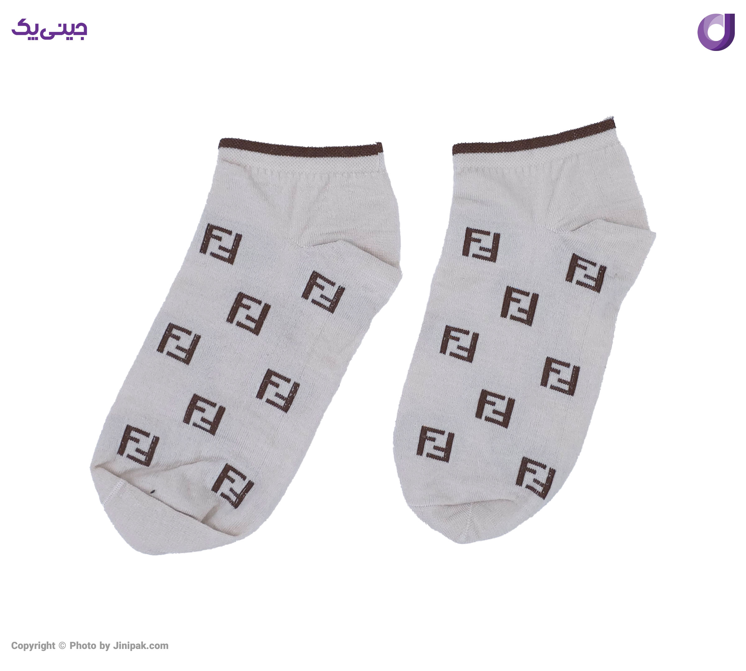 جوراب مچی نخی زنانه طرح فندی