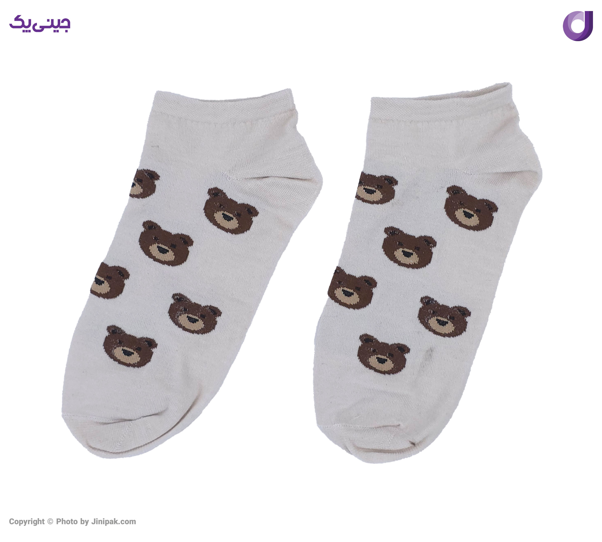 جوراب مچی نخی زنانه فانتزی طرح پاندا 4 رنگ