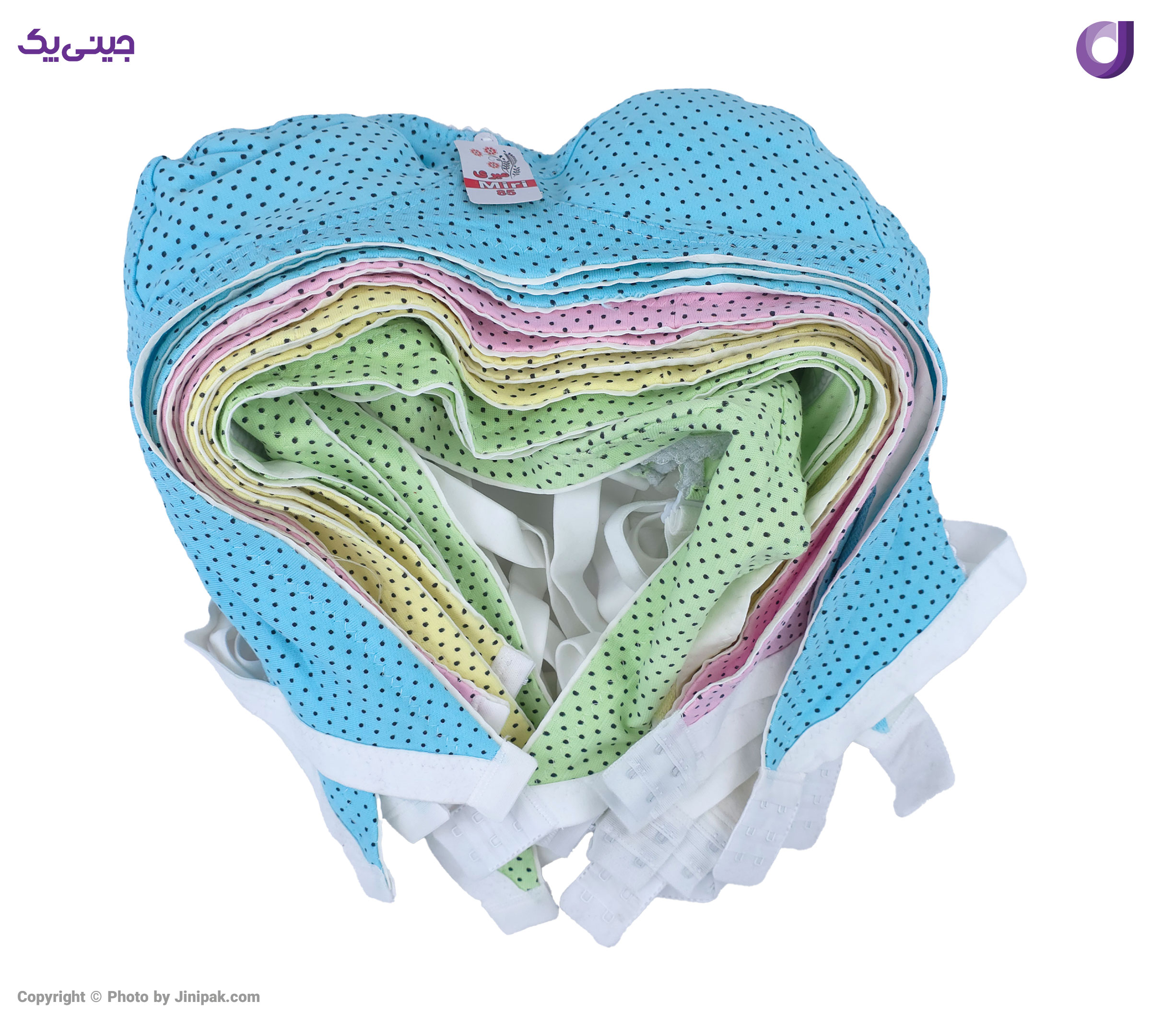 سوتین زنانه نخ پنبه طرح خالدار