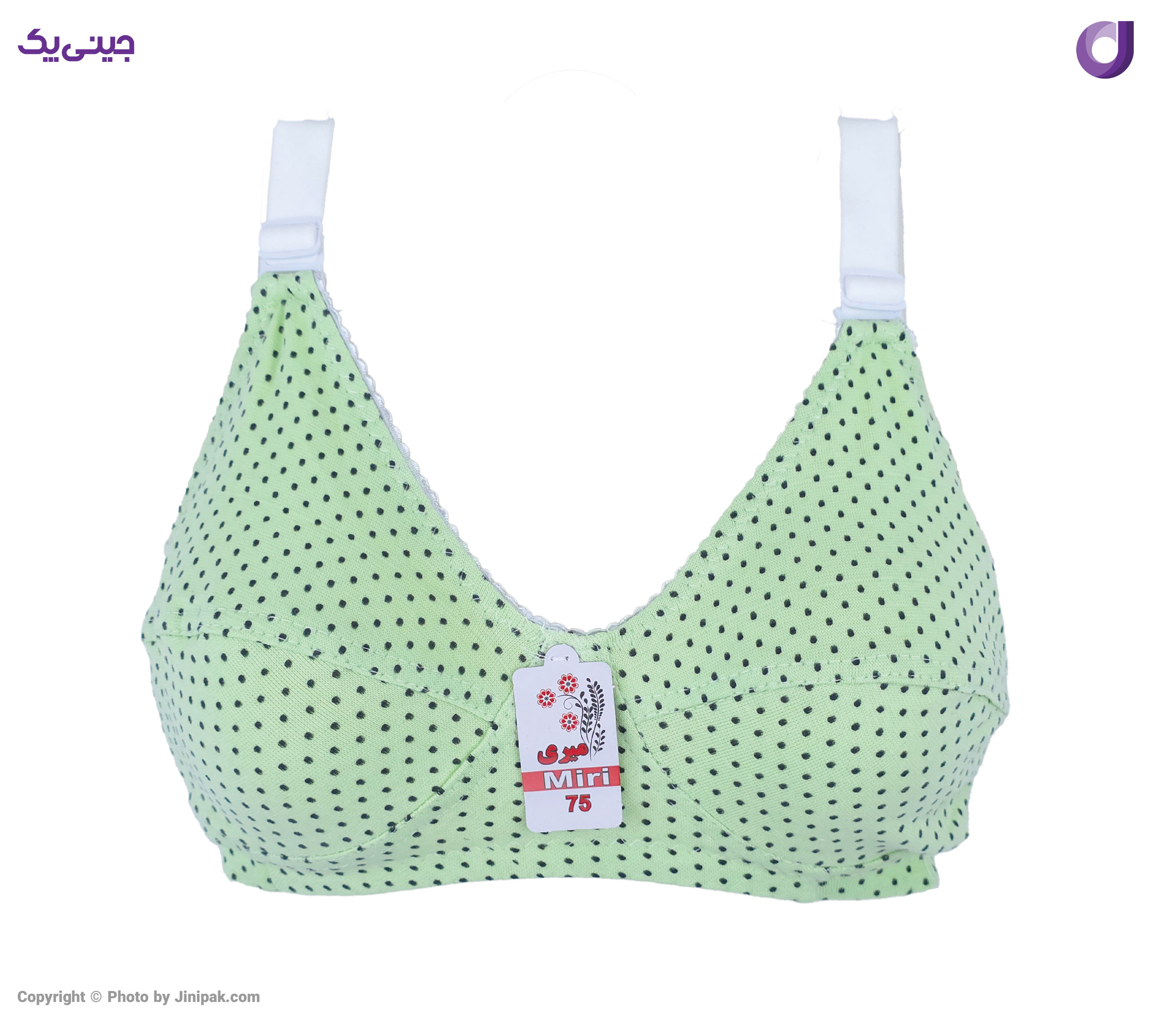 سوتین زنانه نخ پنبه طرح خالدار