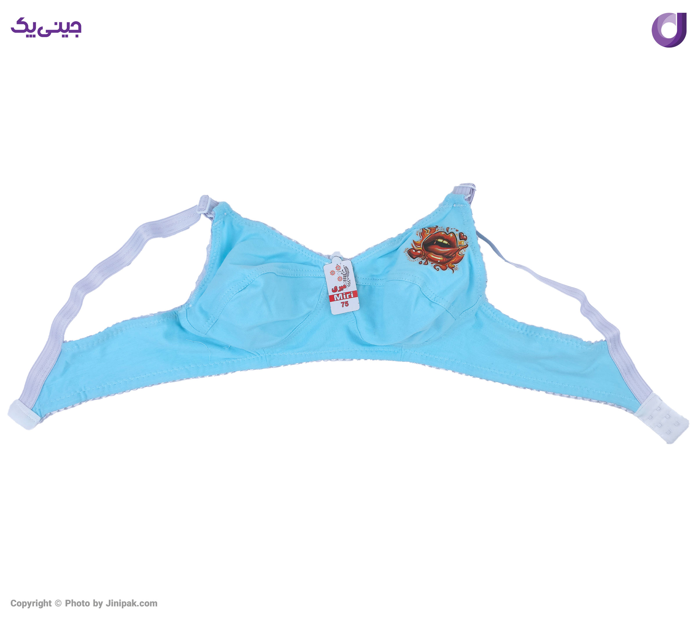 سوتین زنانه نخی طرح جلو چاپ