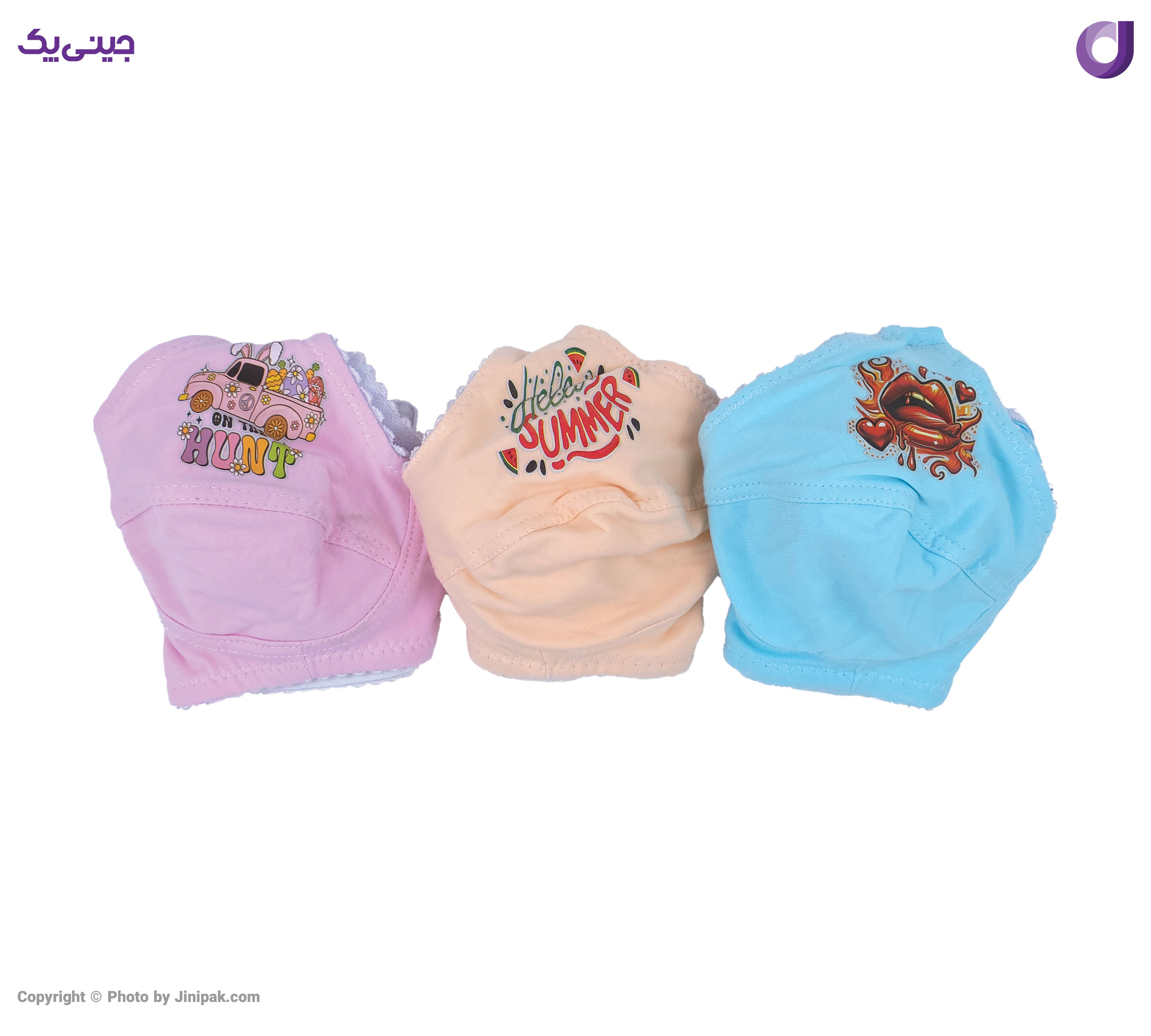 سوتین زنانه نخی طرح جلو چاپ