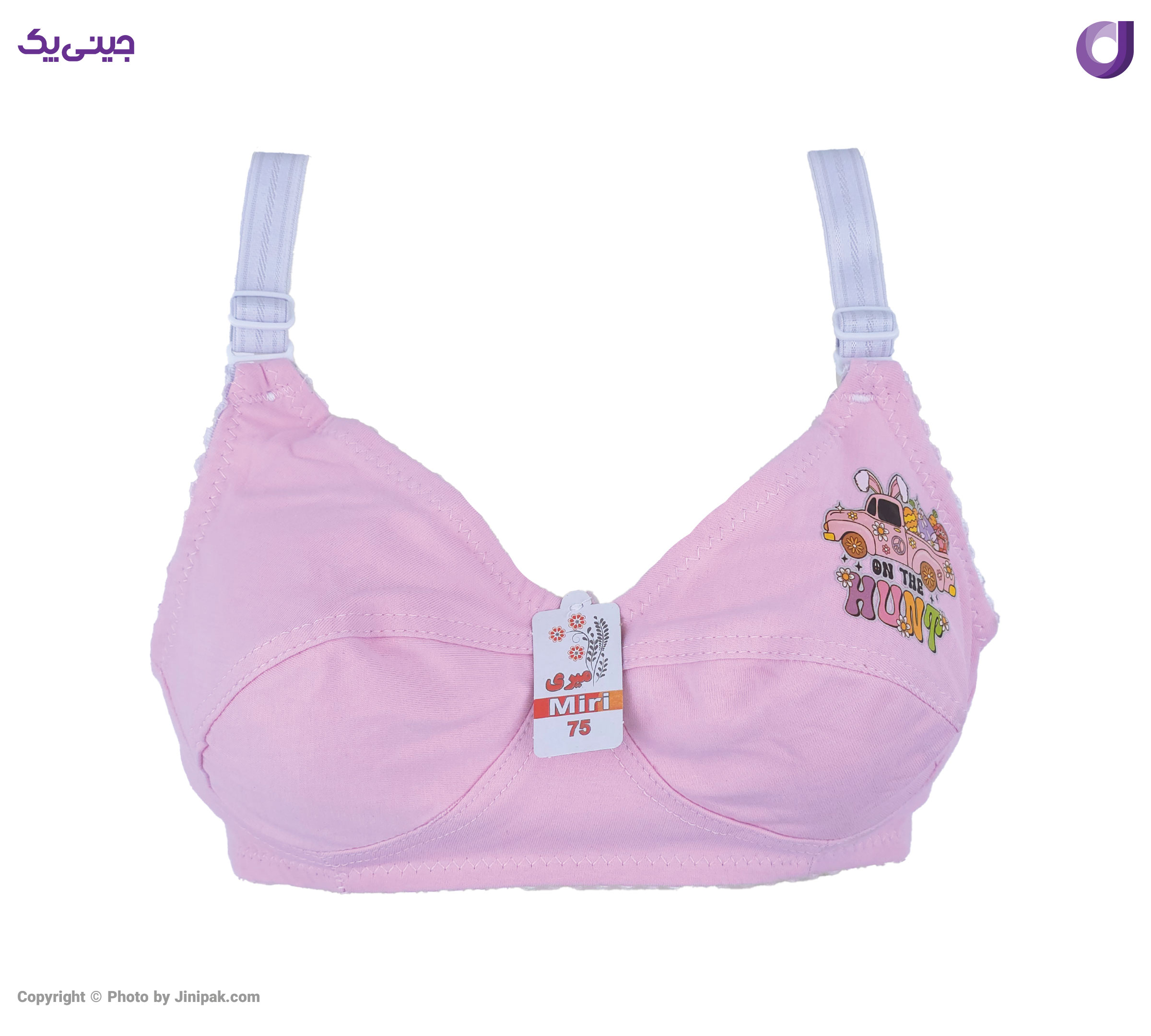 سوتین زنانه نخی طرح جلو چاپ