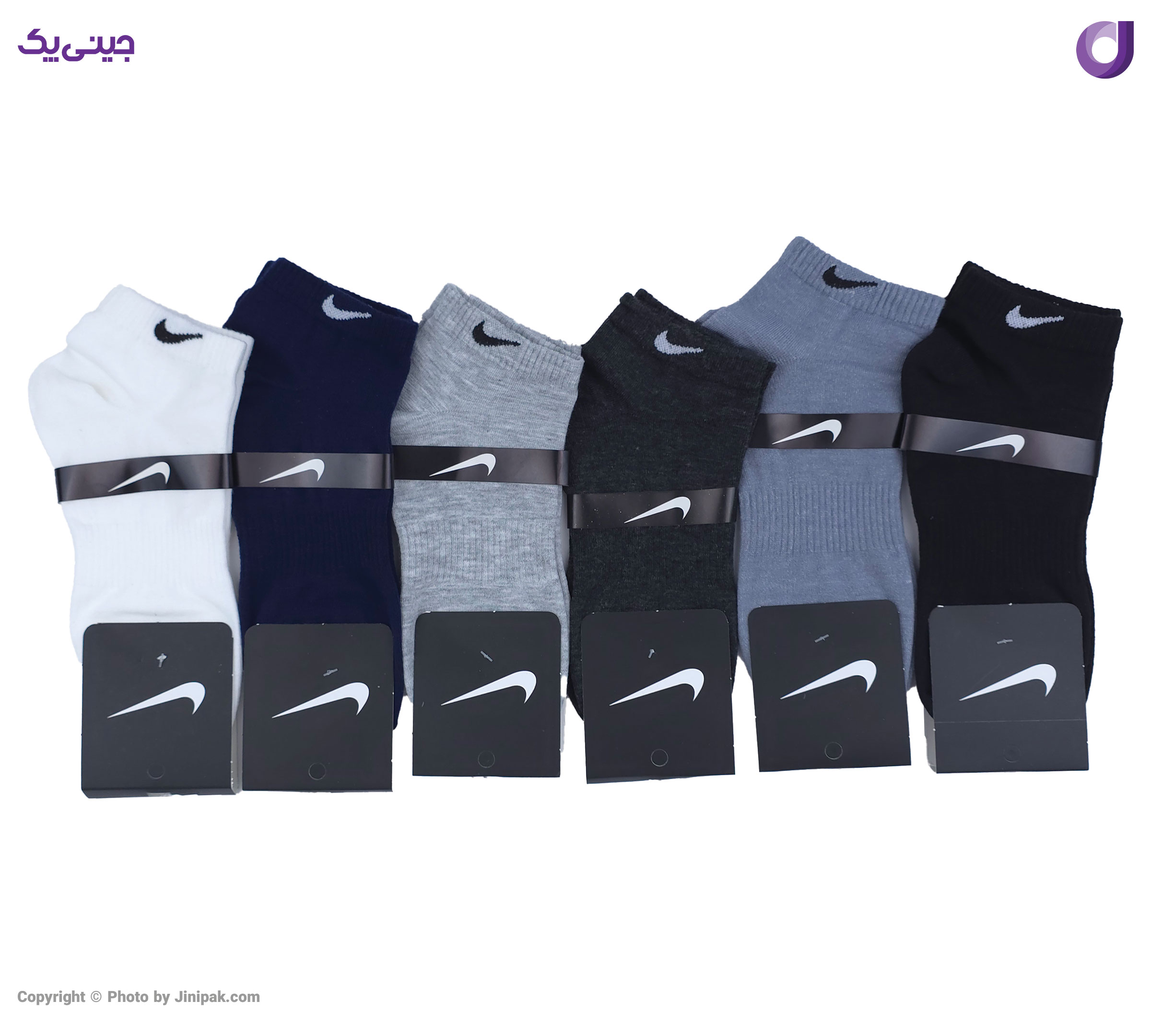 جوراب مچی نخی زنانه و مردانه اعلا 12 رنگ طرح نایک