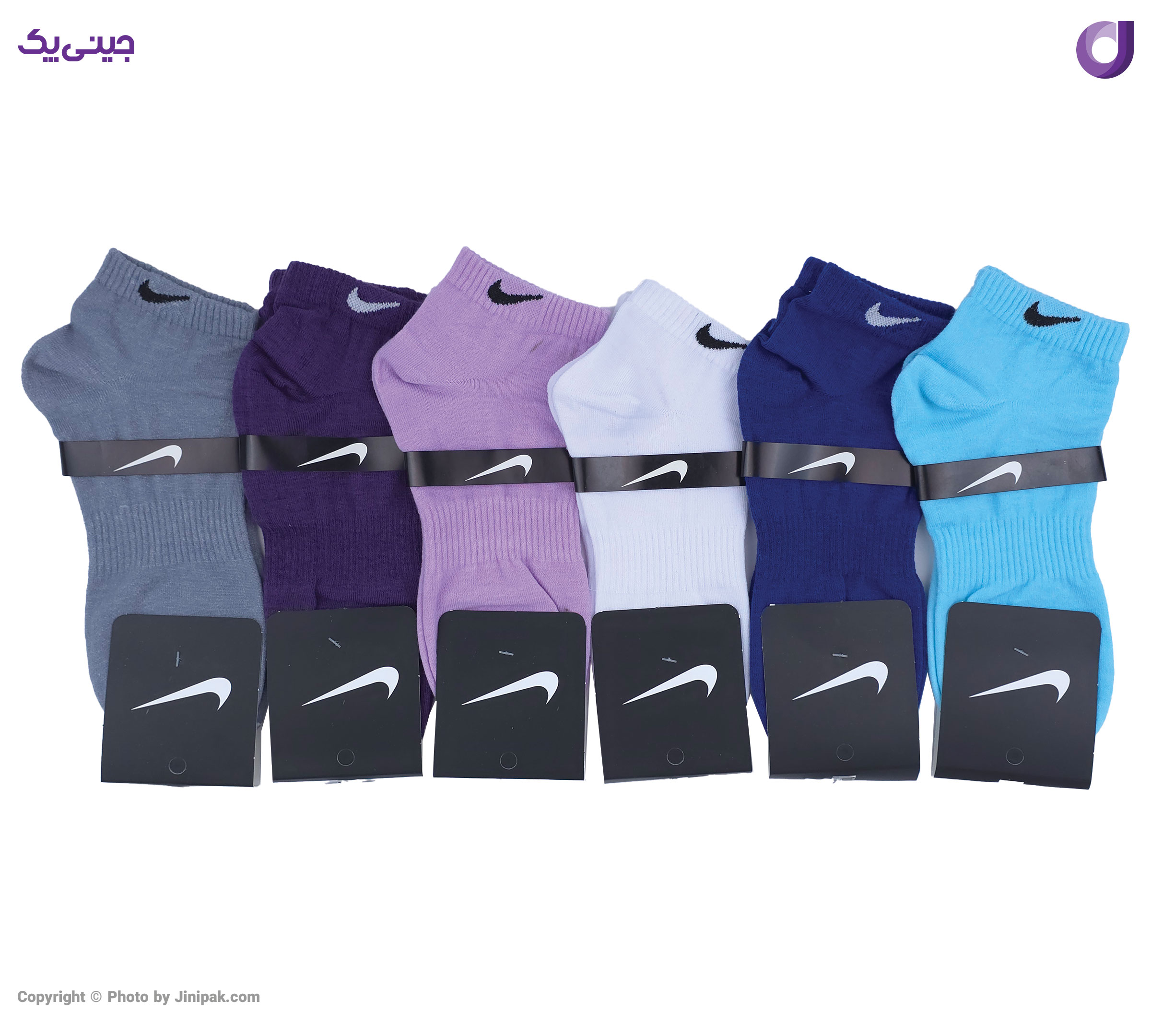 جوراب مچی نخی زنانه و مردانه اعلا 12 رنگ طرح نایک