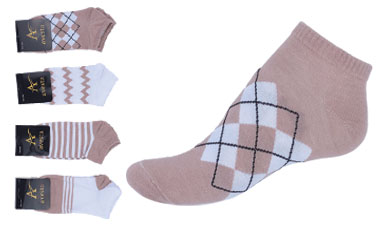 جوراب مچی نخی زنانه طرح اسکاچ