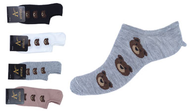 جوراب کتونی نخی زنانه طرح تدی