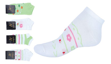 جوراب مچی نخی زنانه فانتزی طرح گل