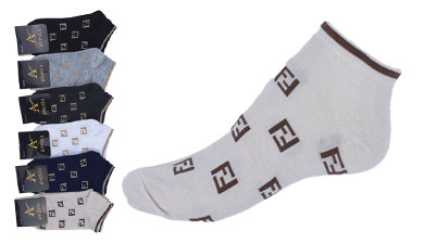 جوراب مچی نخی زنانه طرح فندی کوچک