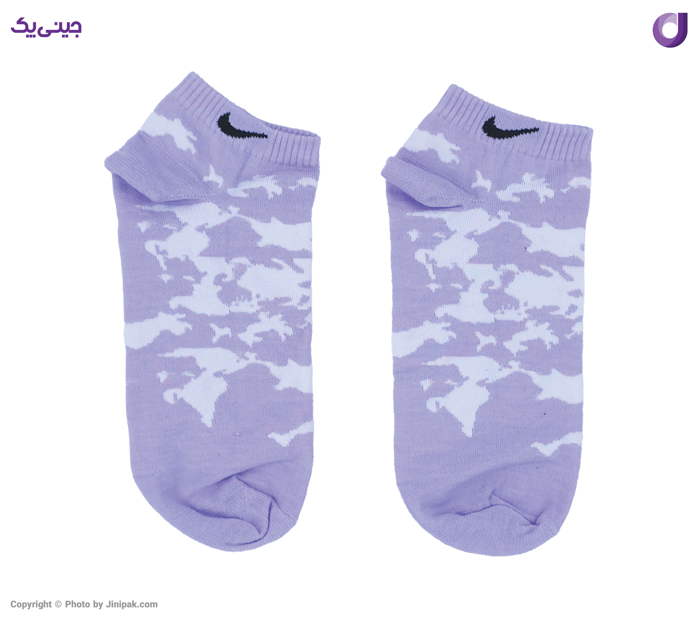 جوراب مچی نخی اعلا زنانه چریکی طرح نایک