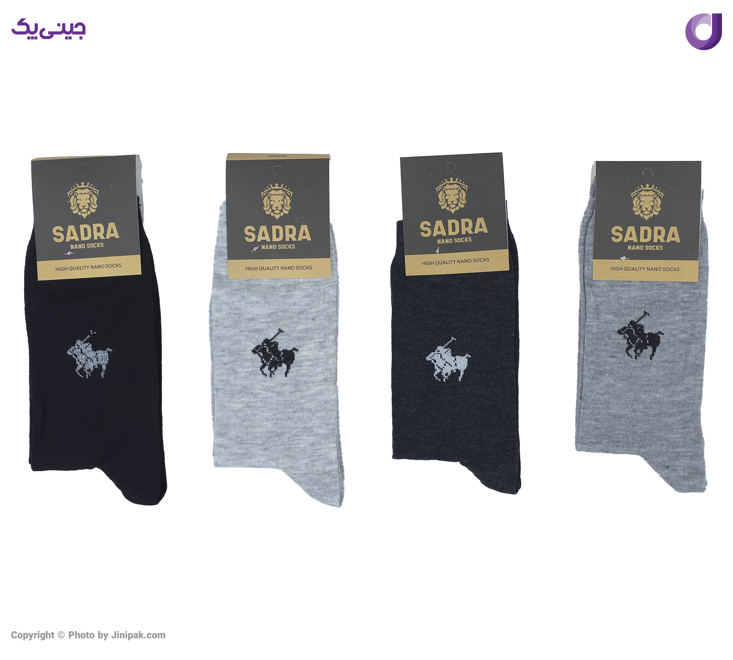 جوراب نخی ساق بلند مردانه طرح پولو