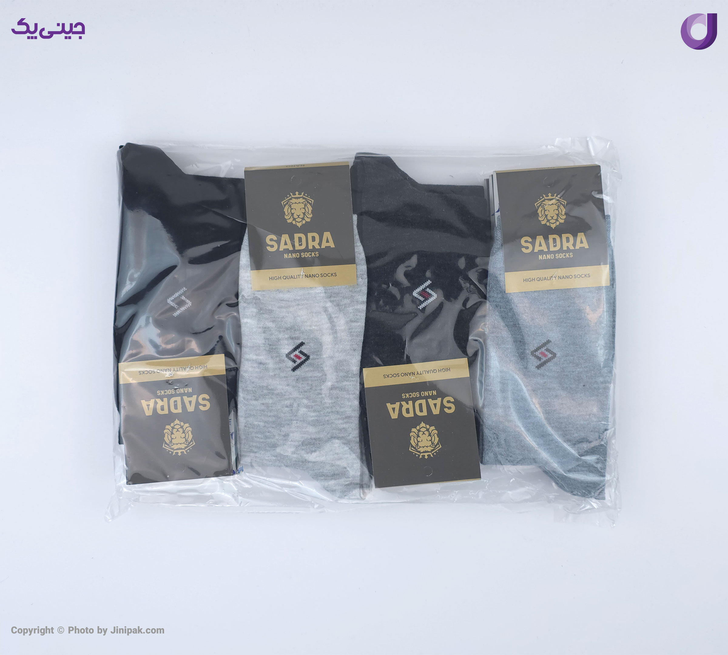 جوراب نخی ساق بلند مردانه طرح لوزی