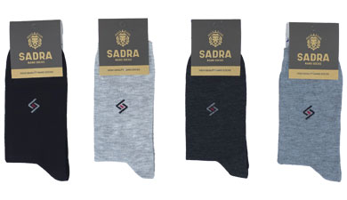 جوراب نخی ساق بلند مردانه طرح لوزی