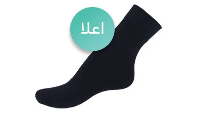 جوراب نخی اعلا زنانه دو ربع 120 پنتی ساپورتی بدون کف مشکی