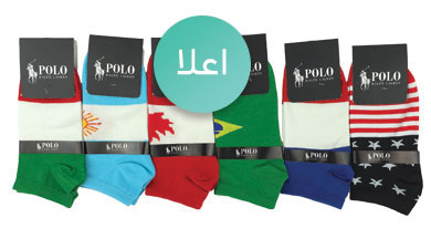 جوراب مچی نخی زنانه و مردانه فانتزی طرح پرچم