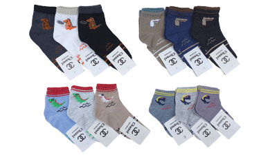 جوراب ساقدار نخی بچگانه 3 تا 6 طرح تمساح