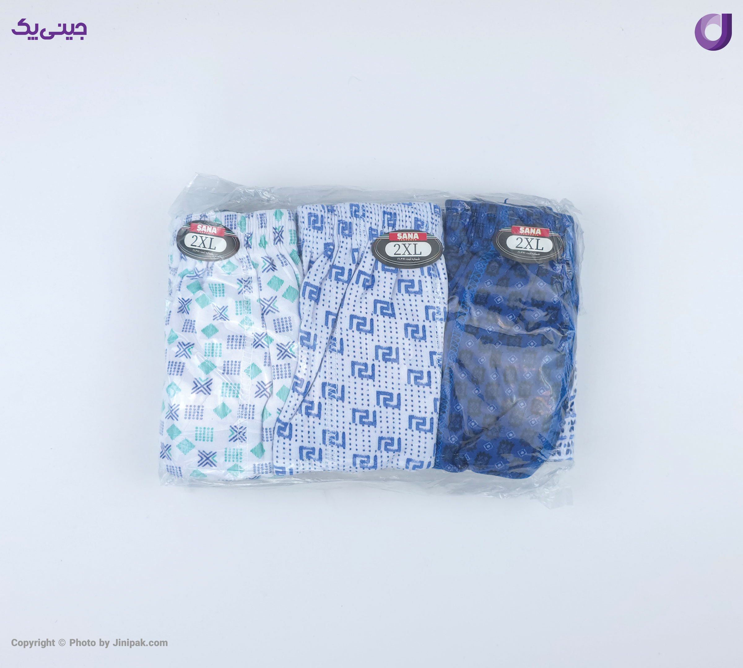 شورت نخی پادار مردانه طرح دار رنگی