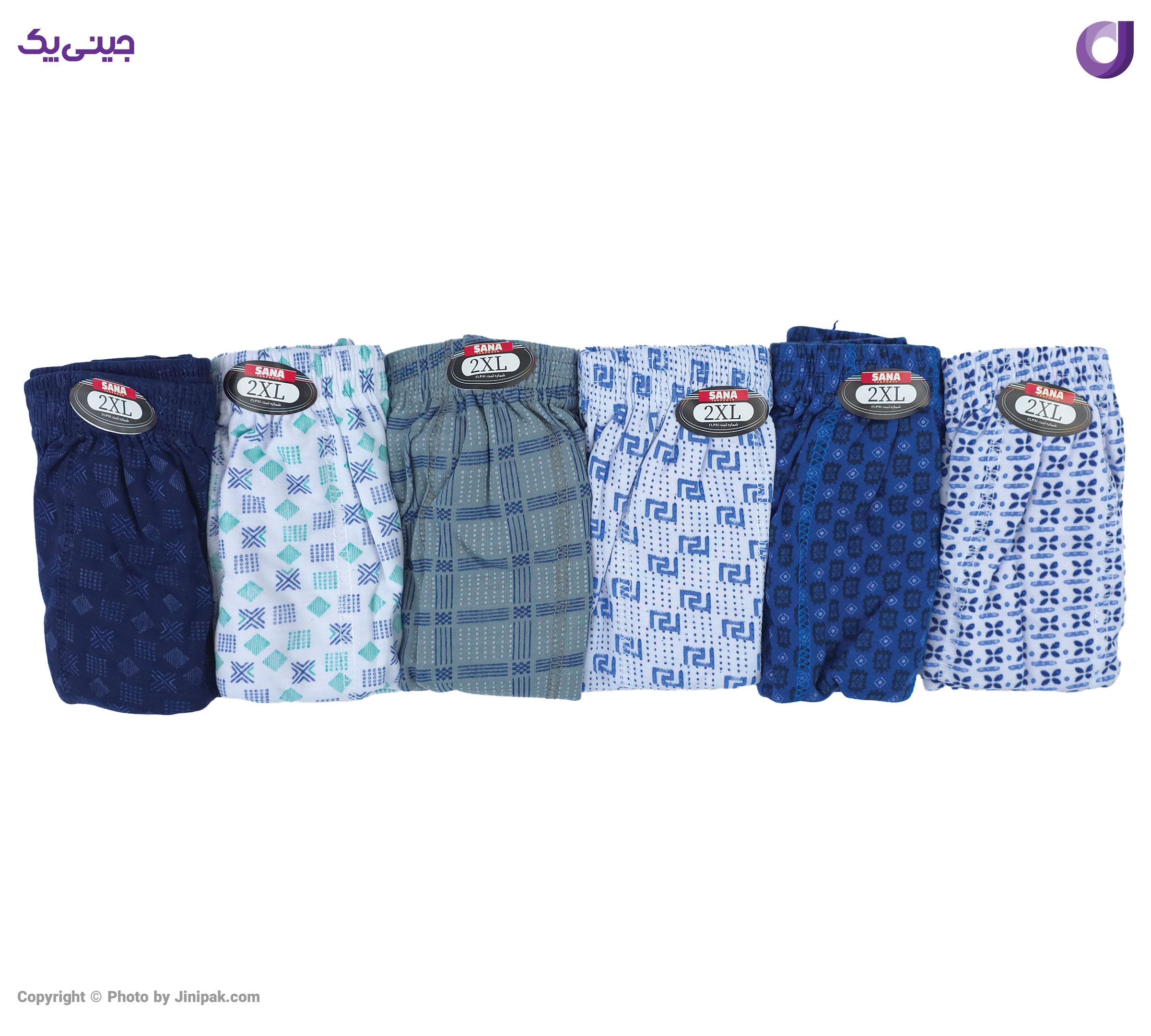 شورت نخی پادار مردانه طرح دار رنگی