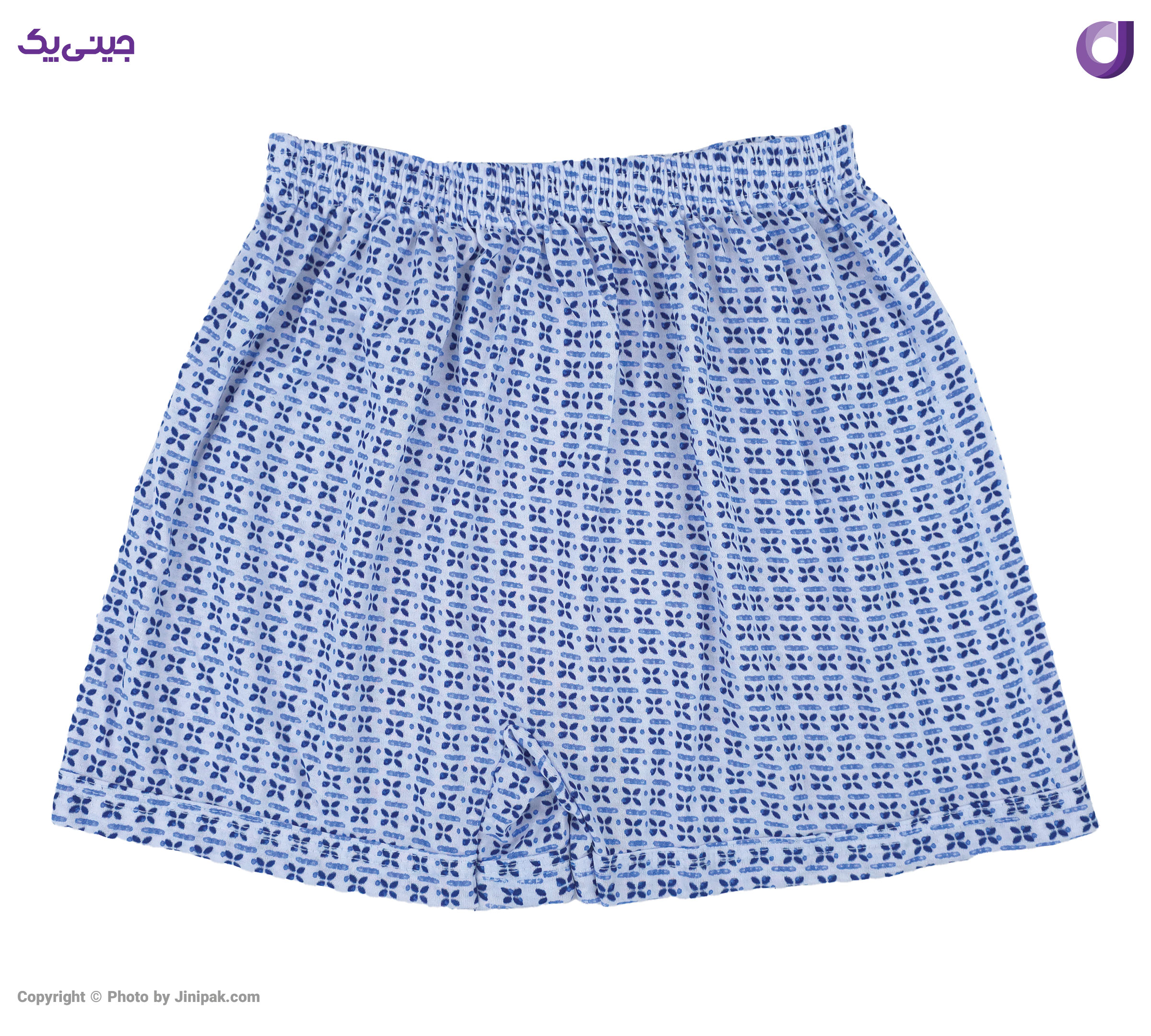 شورت نخی پادار مردانه طرح دار رنگی