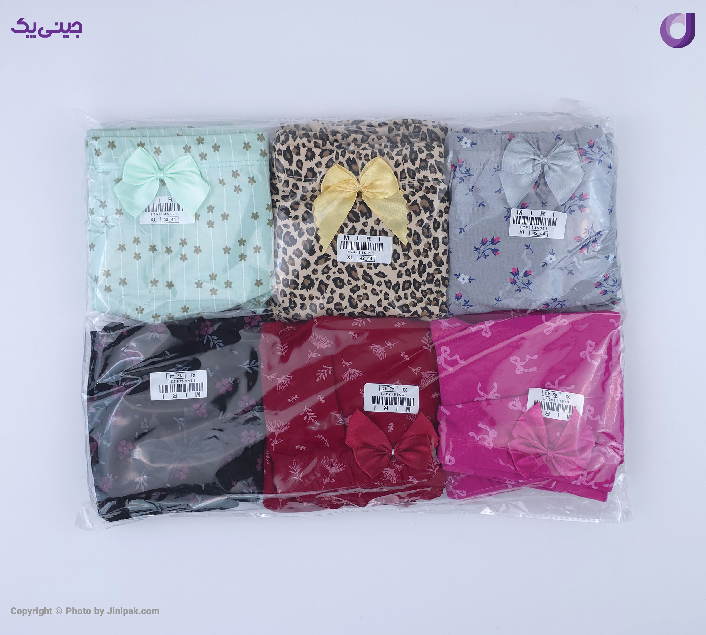 شورت اسلیپ زنانه نخ پنبه پاپیون دار 6 طرح