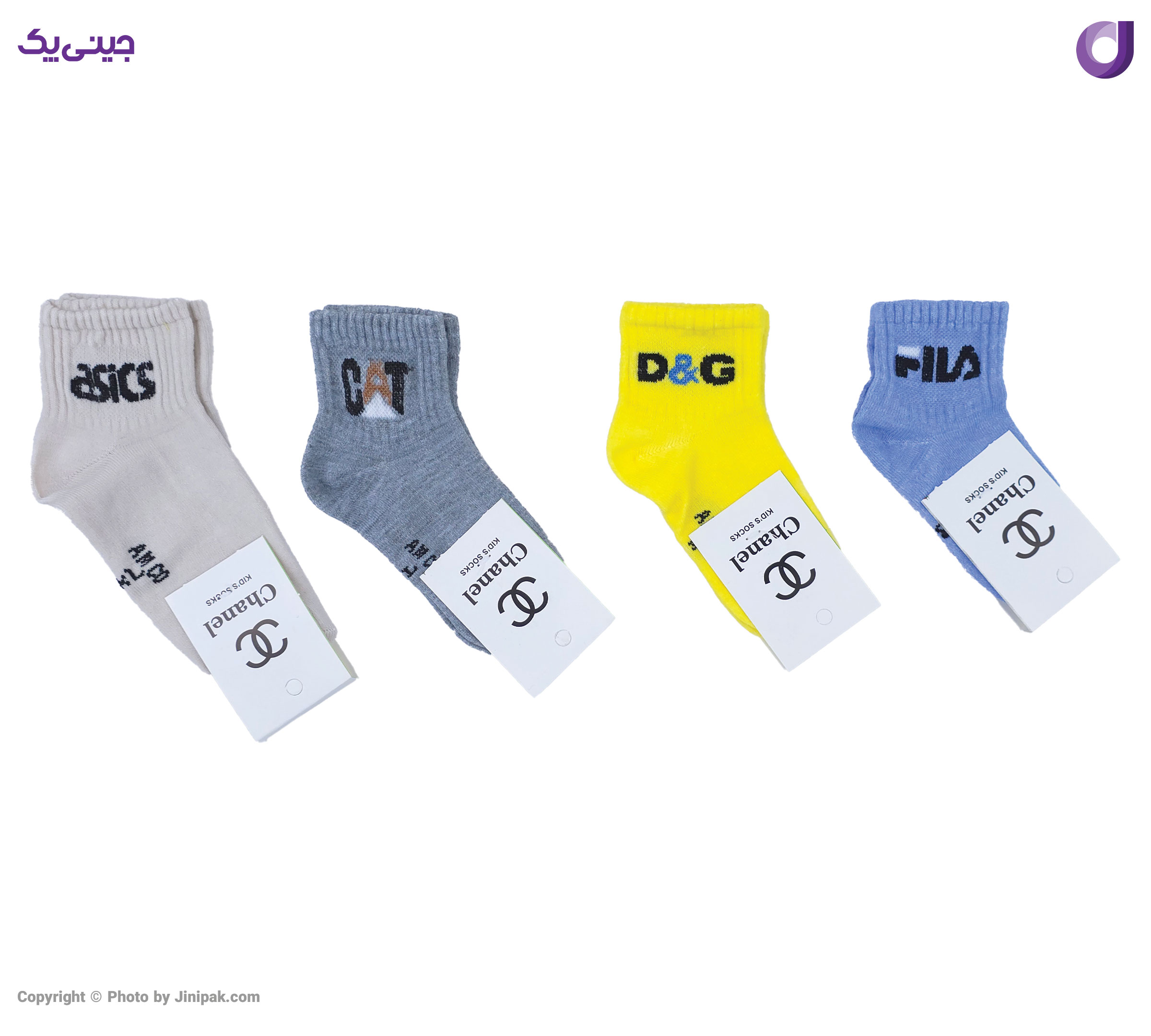 جوراب مچی نخی بچگانه 3 تا 6 طرح اسپرت ورزشی
