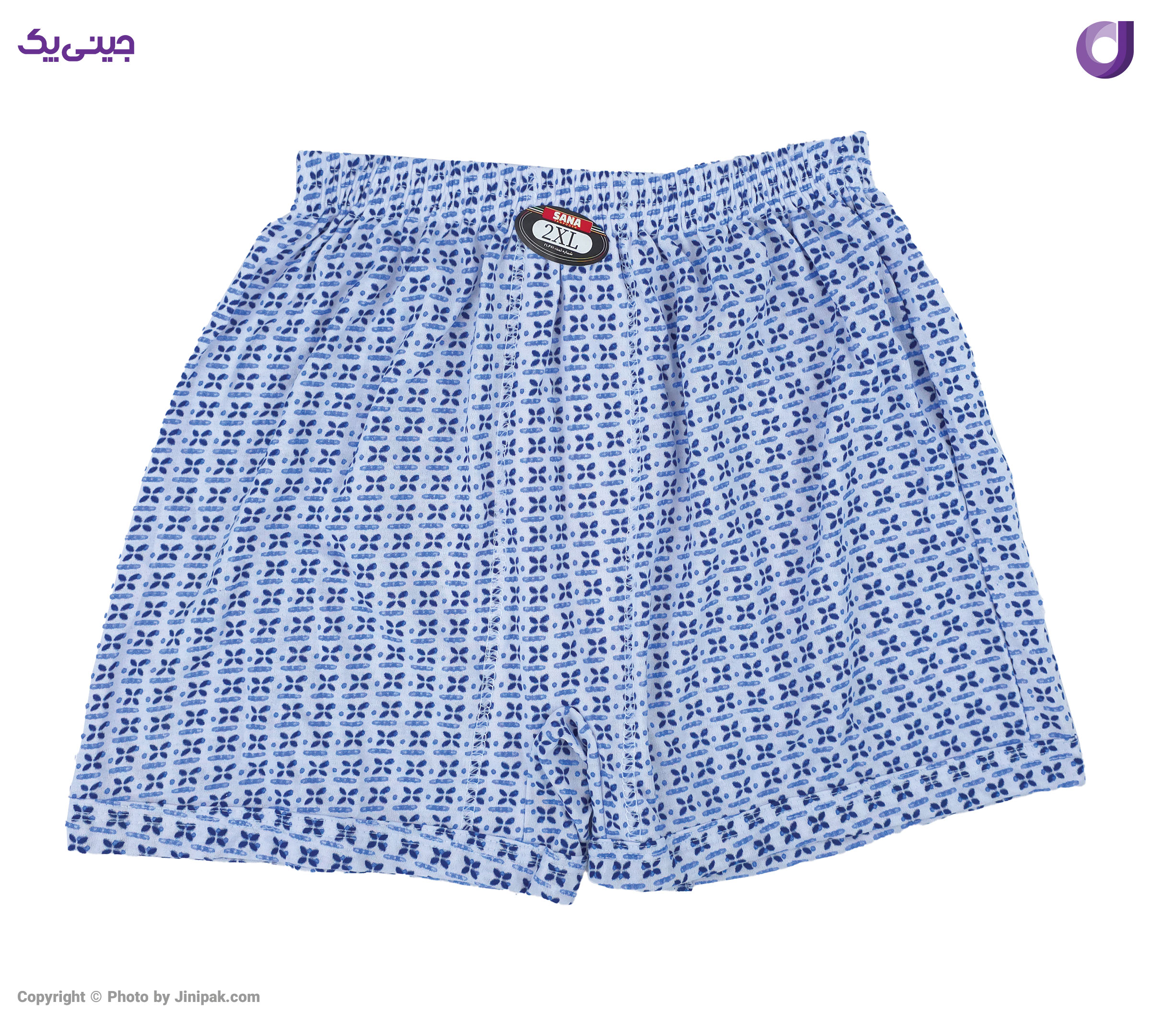 شورت نخی پادار مردانه طرح دار رنگی