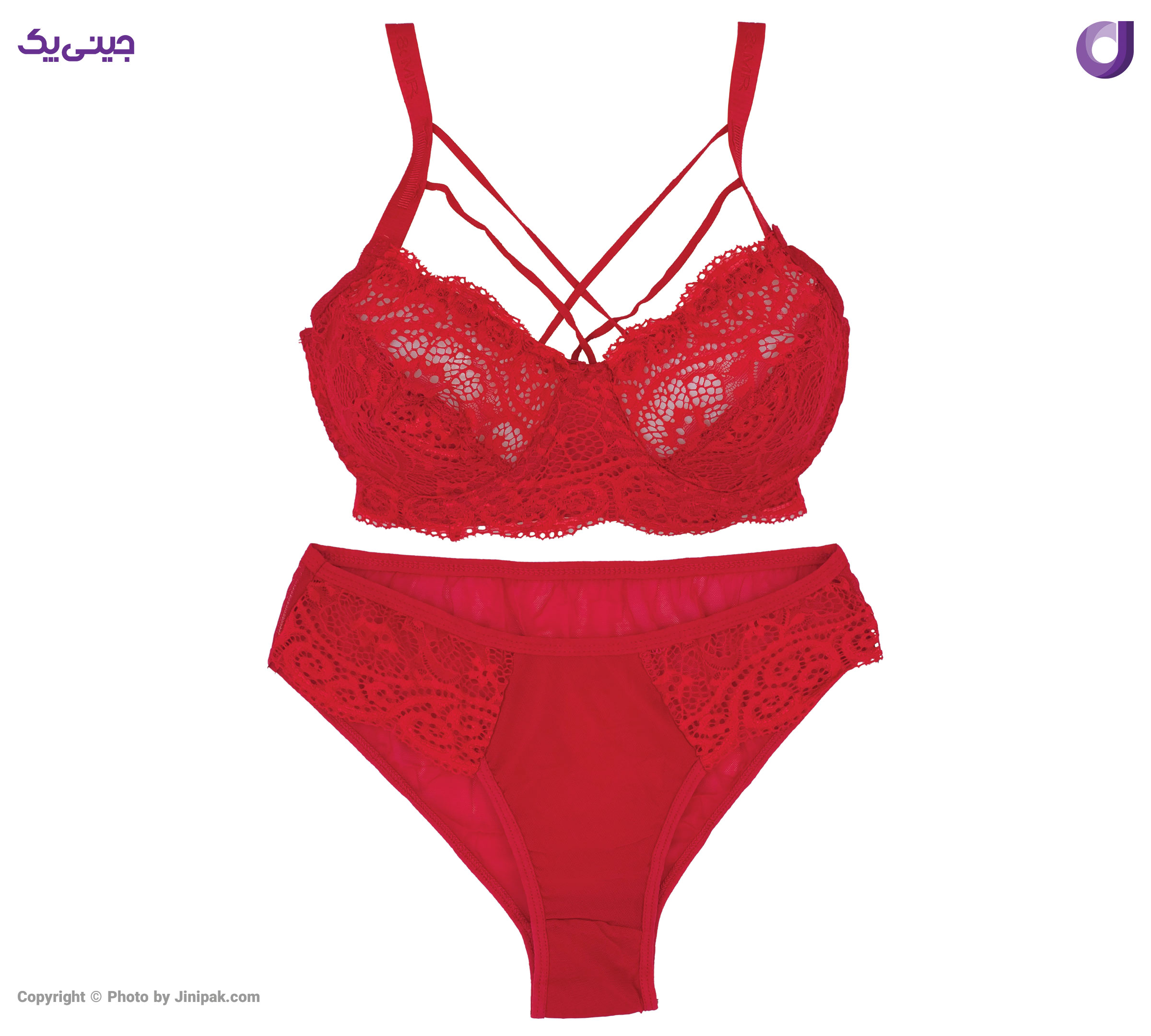 ست شورت و سوتین زنانه گیپور فنردار هارنس